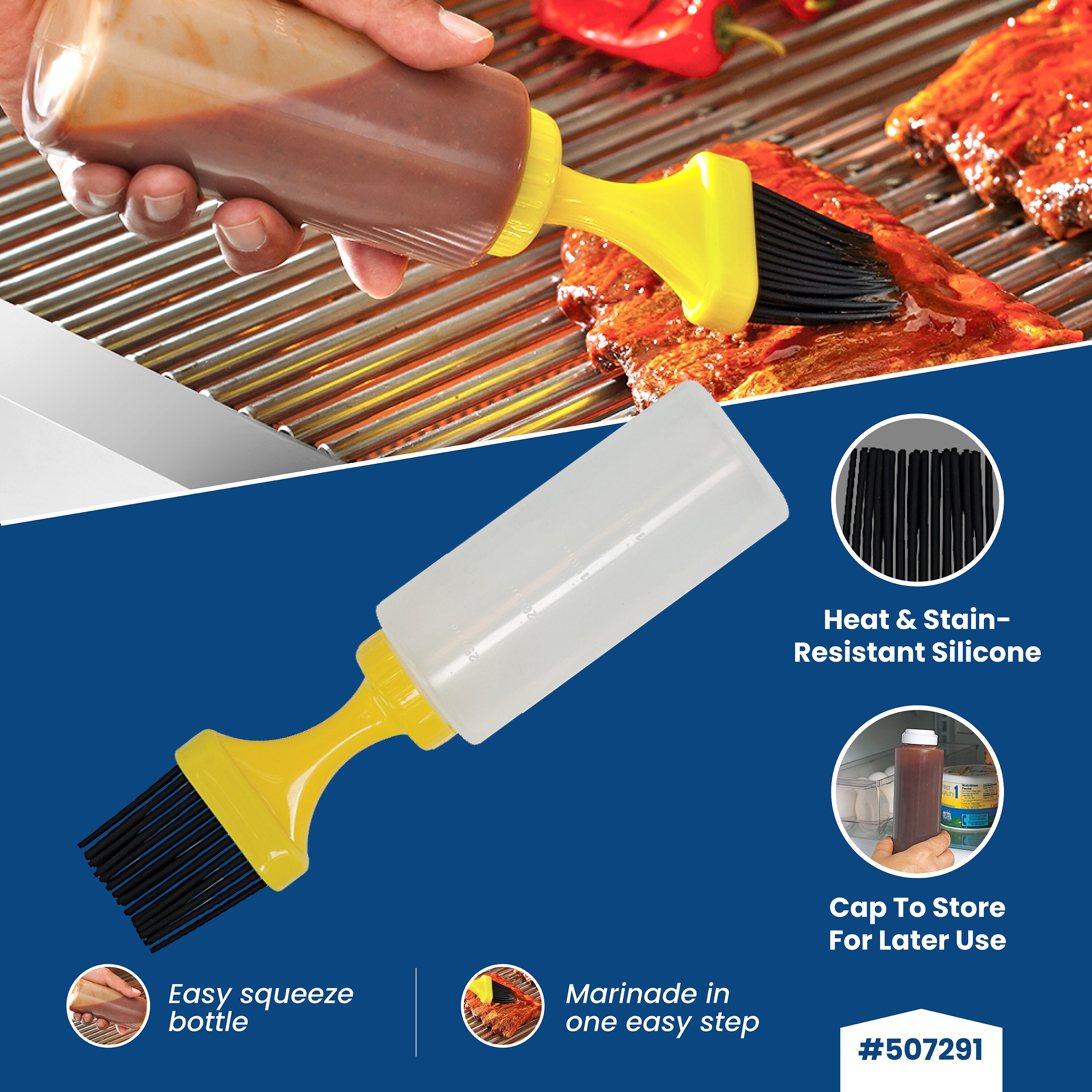 Blue Rhino Silicone Basting Bottle and Brush in the Grilling Tools &  Utensils department at