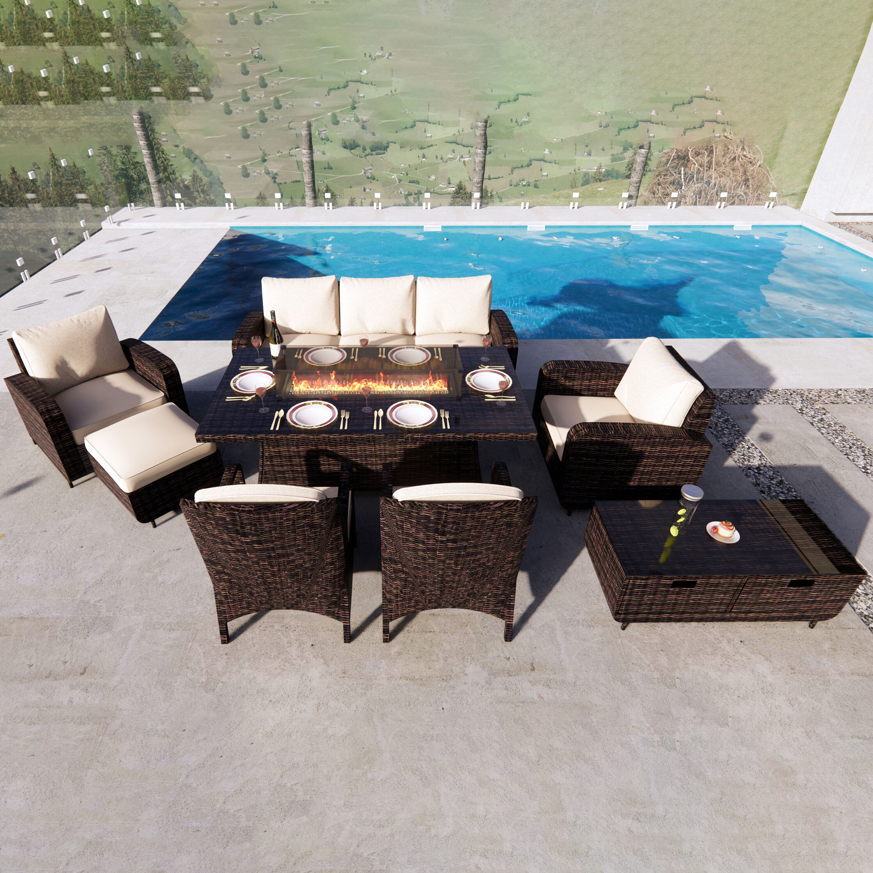 Moda Furnishings MOG-1516R-009 Patio-Dining-Sets - View #2