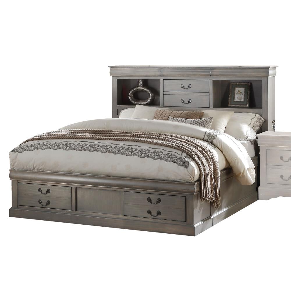 Acme Louis Philippe III Platinum King Size Bed 24917EK