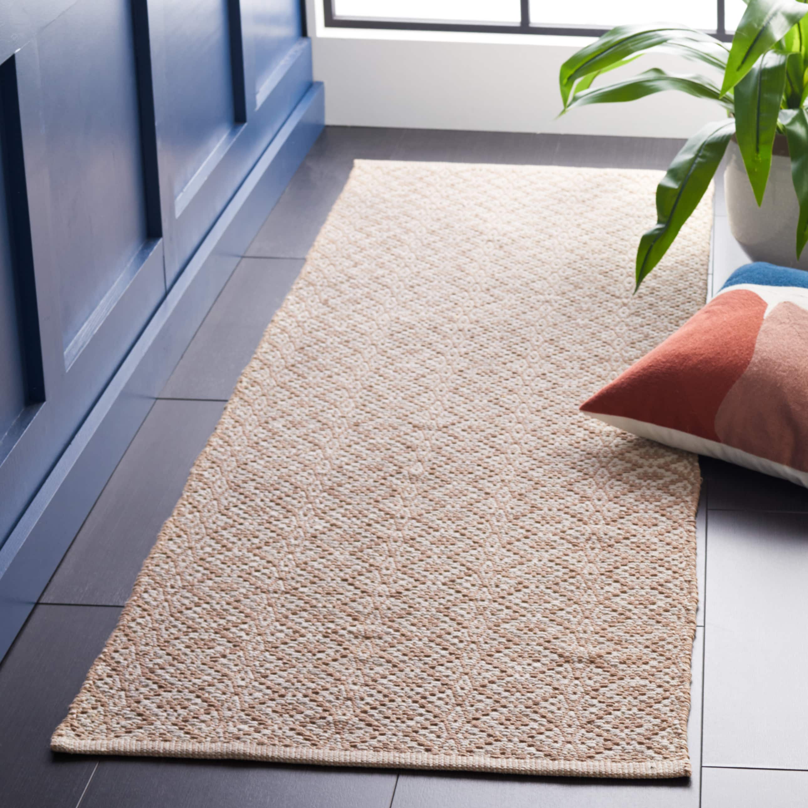 Safavieh MTK716G-25 Montauk Padre 2 x 5 (ft) Cotton Ivory/Beige Rectangular Indoor Coastal Throw rug