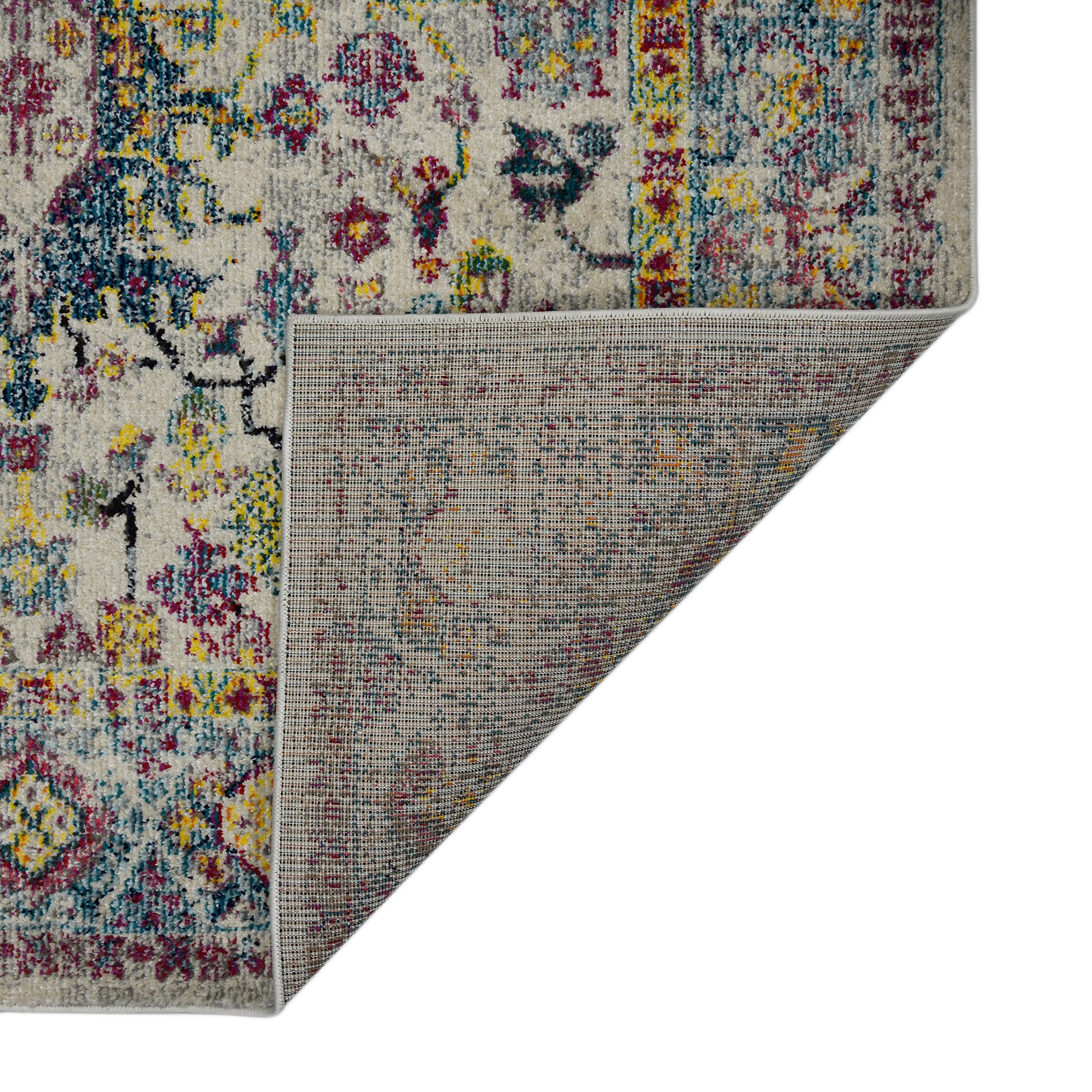 Uptown Bohemian Gray 5' x 7' Reversible Synthetic Area Rug