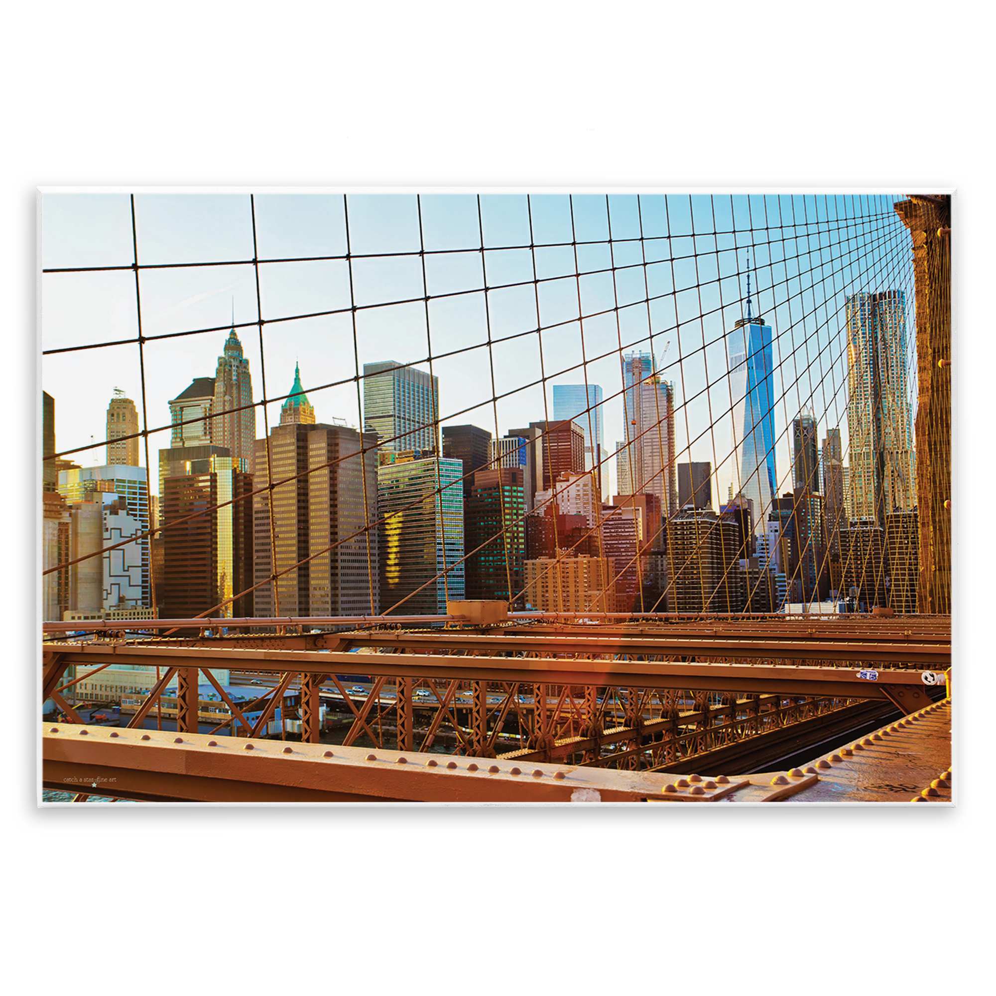 Stupell Industries BT-599-WD-10X15 Cityscape Through Bridge Wall Plaque Art By Seven Trees Design 15 x 10