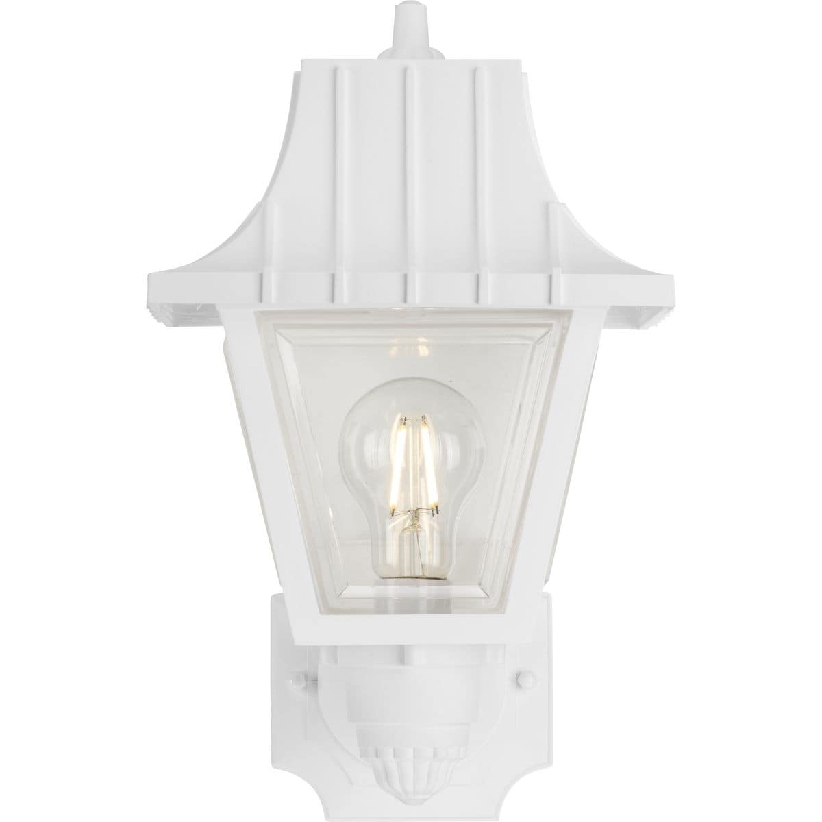 White Polypropylene Mansard Roof Wall Lantern