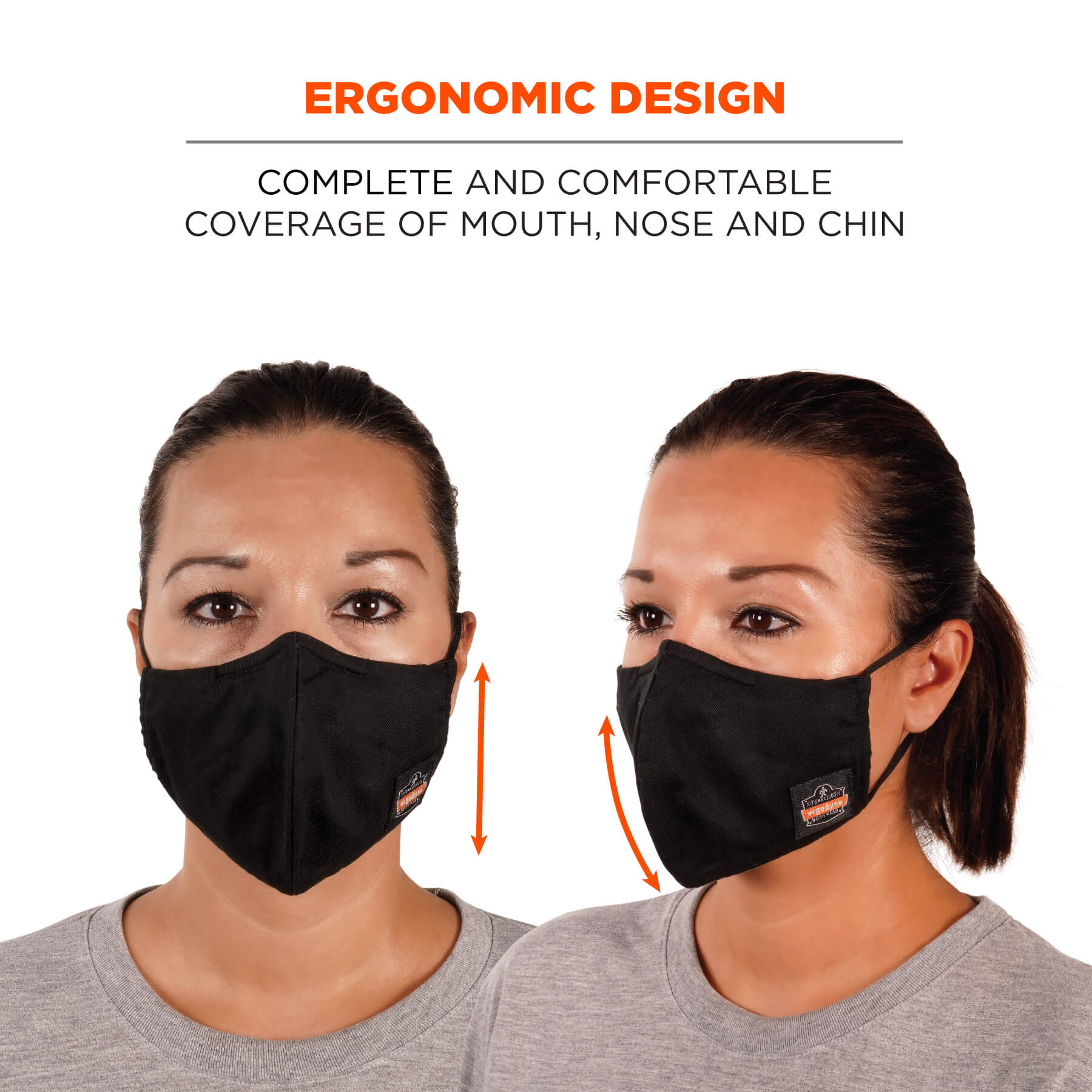 Ergodyne 120-Pack Reusable Cotton Polyester Blend Not Rated 2 Xl/3 Xl All-  Purpose Face Mask