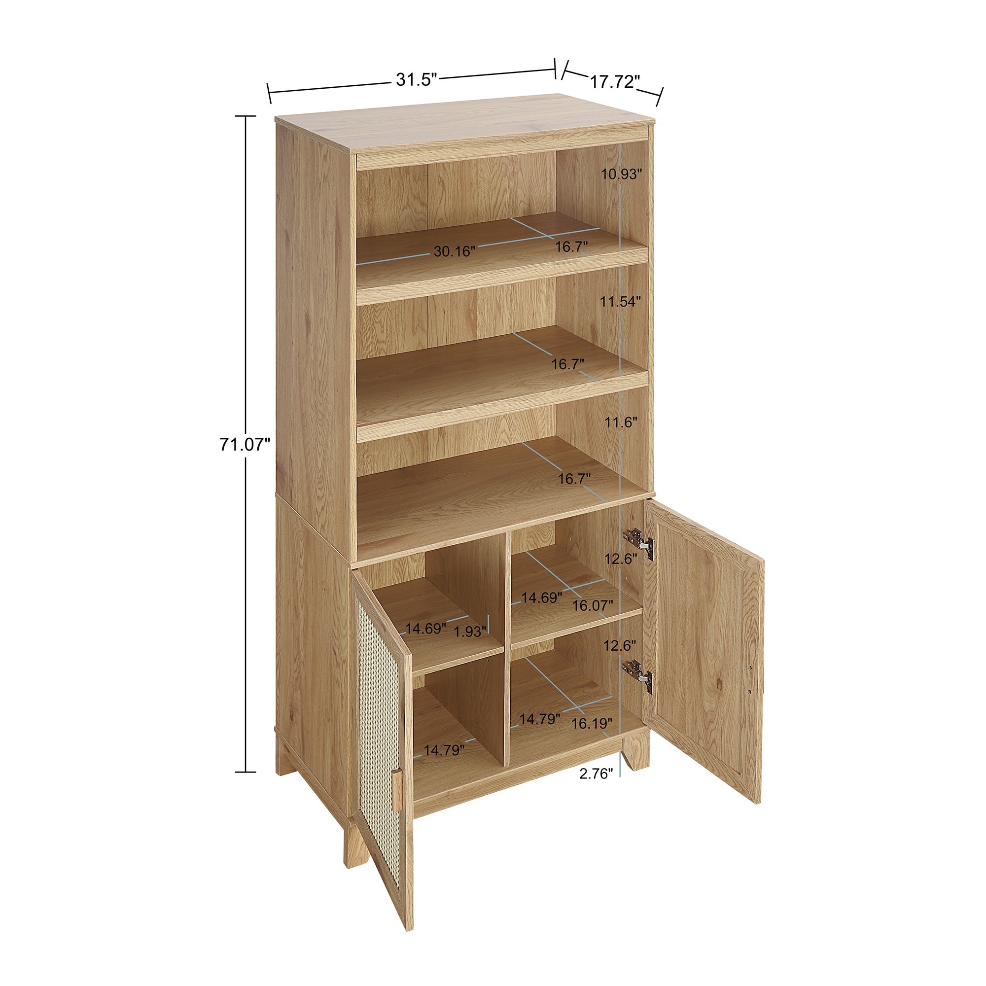 Manhattan Comfort 2-BC-6GLF-NA bookcases - View #3