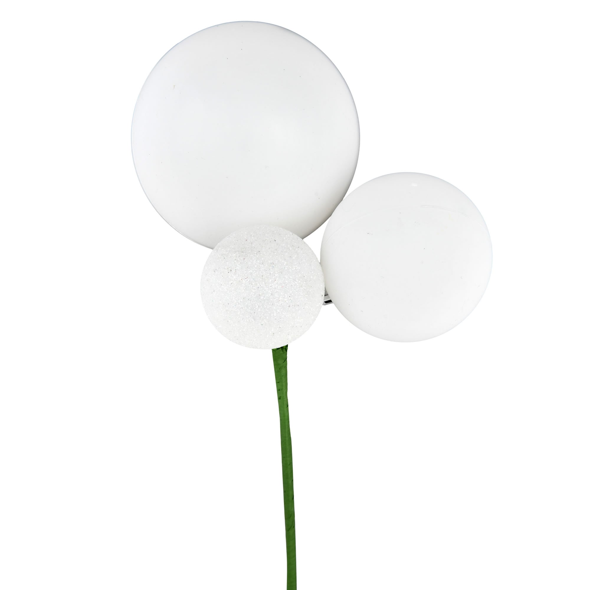 Vickerman N193111 3 -Pack White Ball Standard Indoor Ornament set Shatterproof