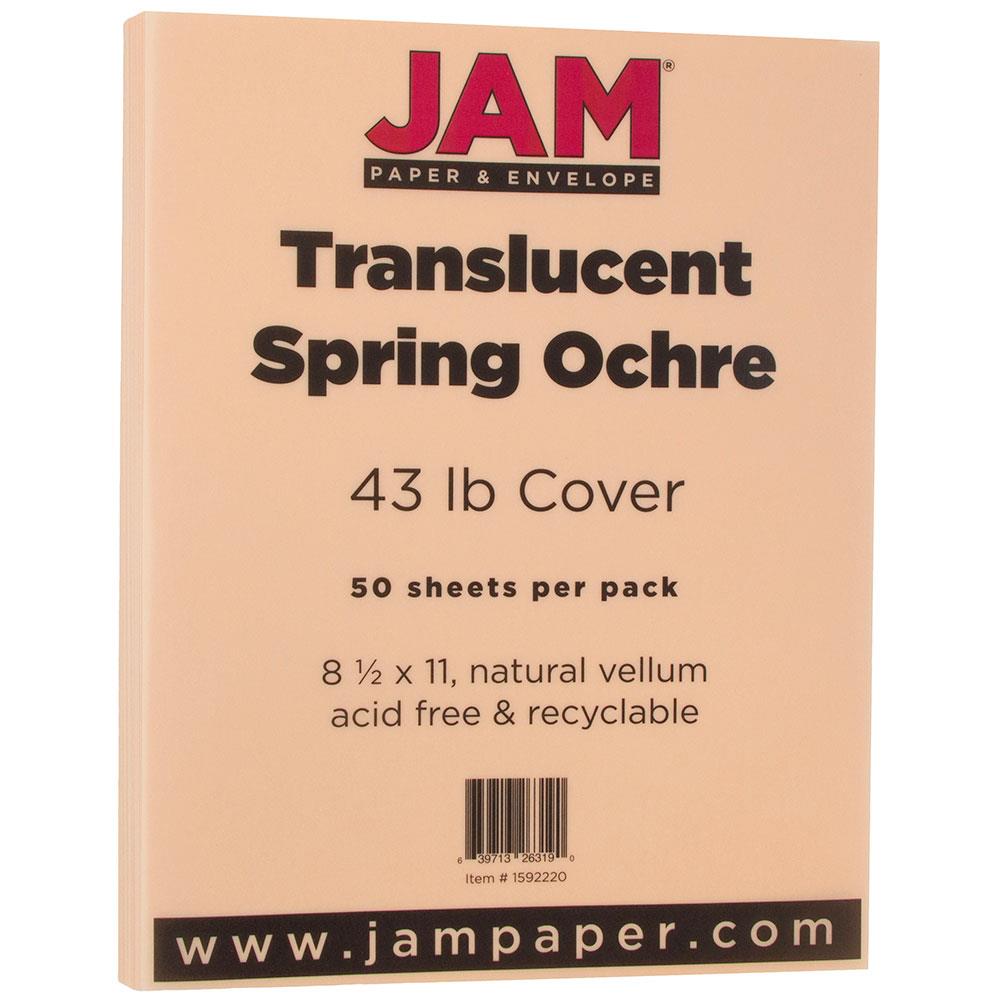 JAM Paper Strathmore Bright White Wove Cardstock Paper 130 lbs