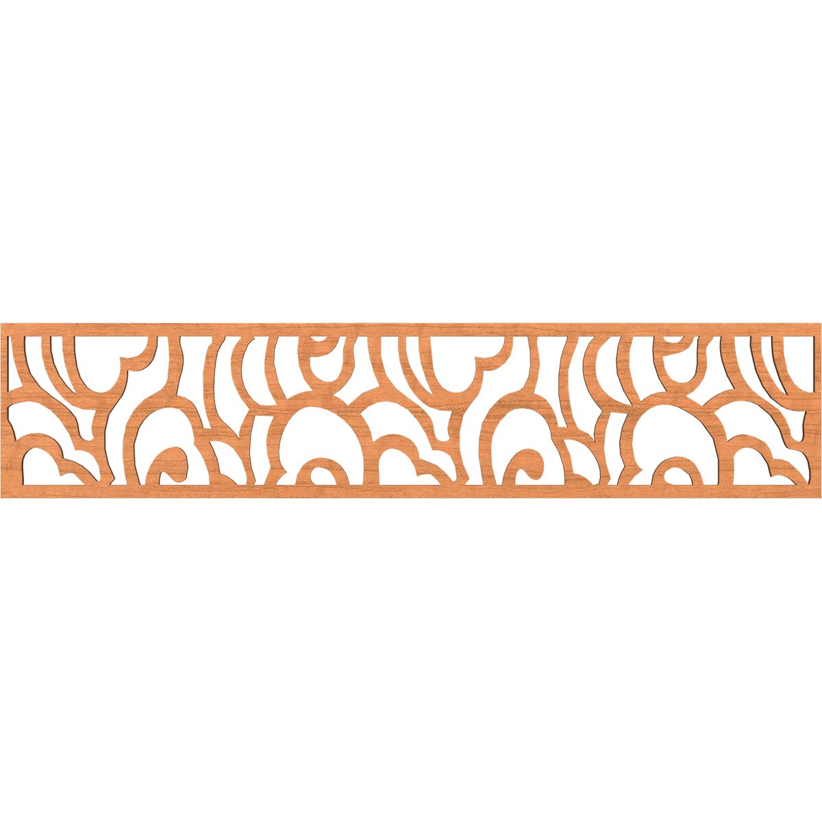 Ekena Millwork MLDA10X46SPFCH Springfield Fretwork Flat Trim 10-in x 3.9-ft Cherry Brown Unfinished 2156406 Pierced Wall Panel Moulding