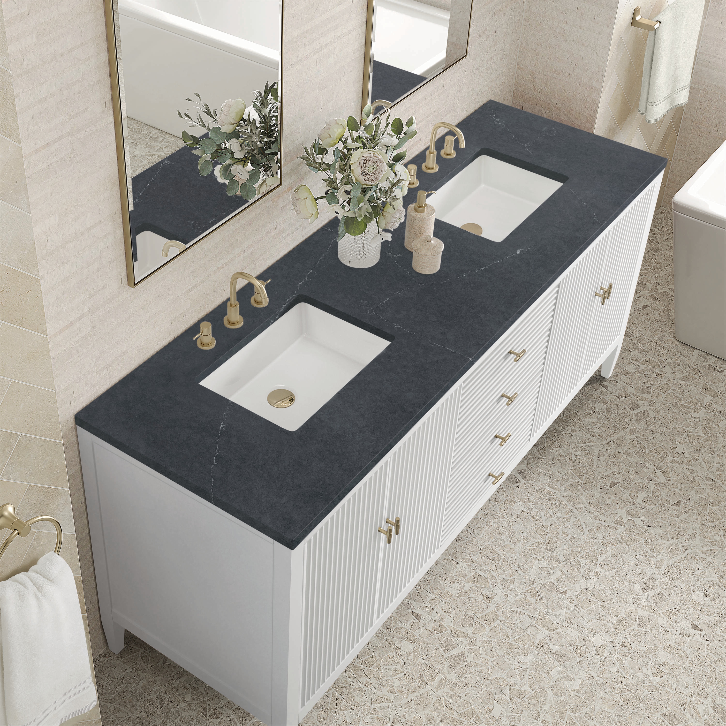 James Martin Vanities 485-V72-BW-3CSP Bath-Vanity-Combo - View #5