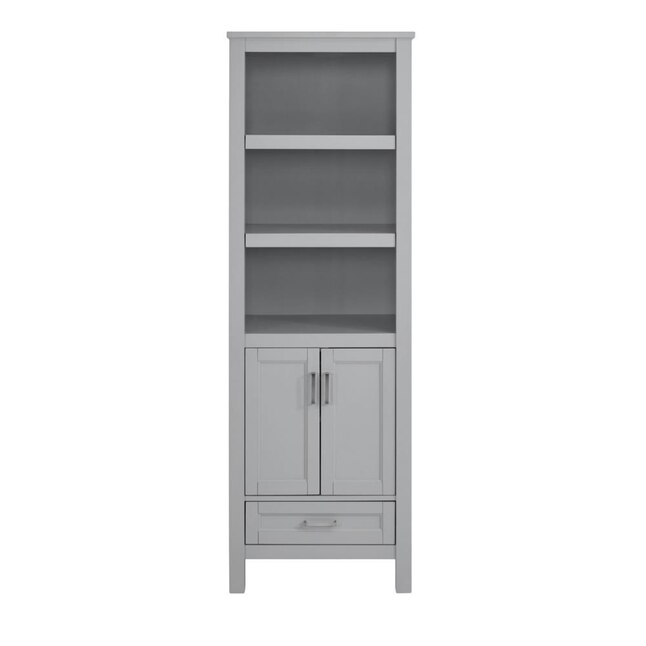 Durham 24-in W x 72-in H x 18-in D White Oak MDF Freestanding Linen Cabinet Durham 24-in W x 72-in H x 18-in D White Oak MDF Freestanding Linen Cabinet