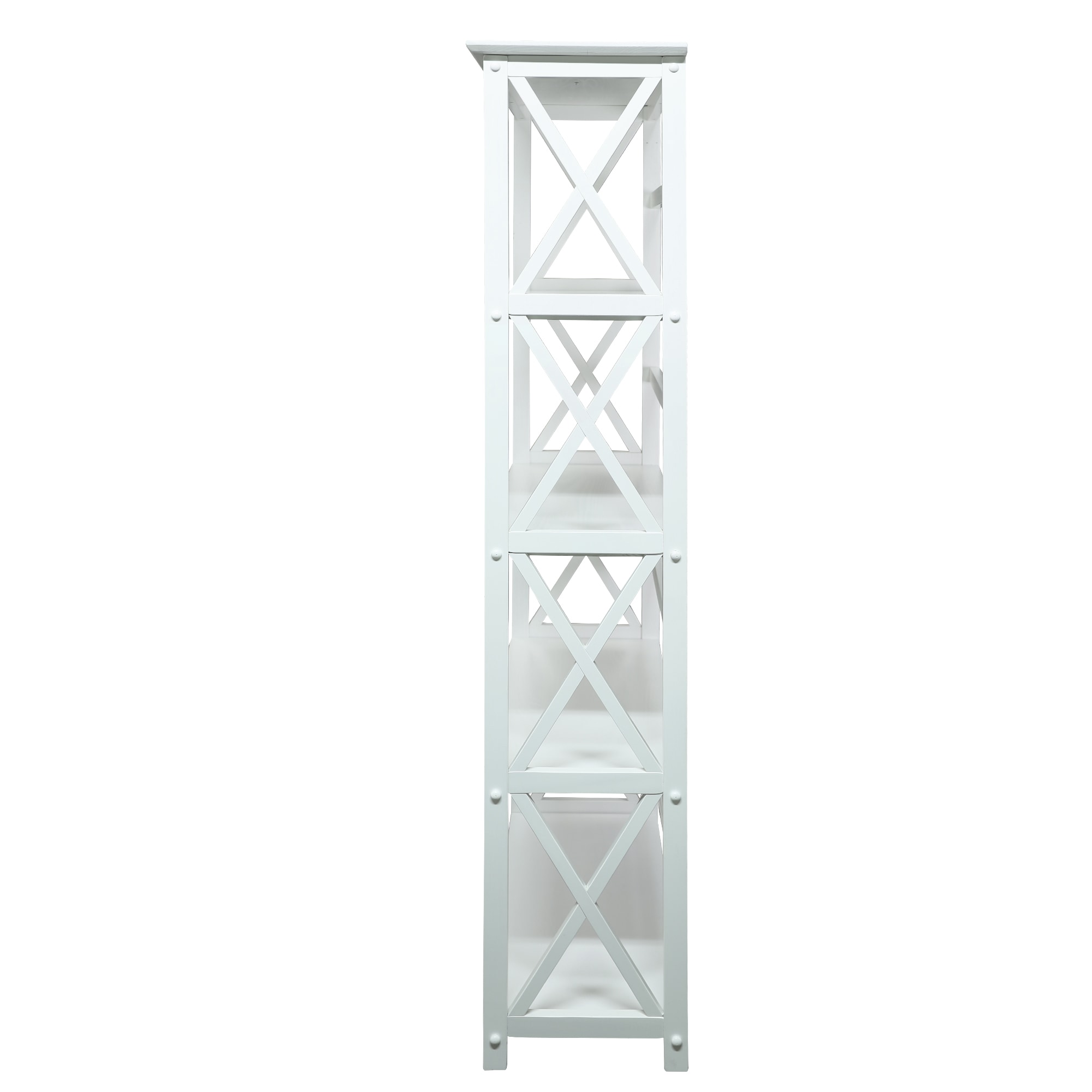 Montego Solid Wood Kids 5-Shelf White Bookcase
