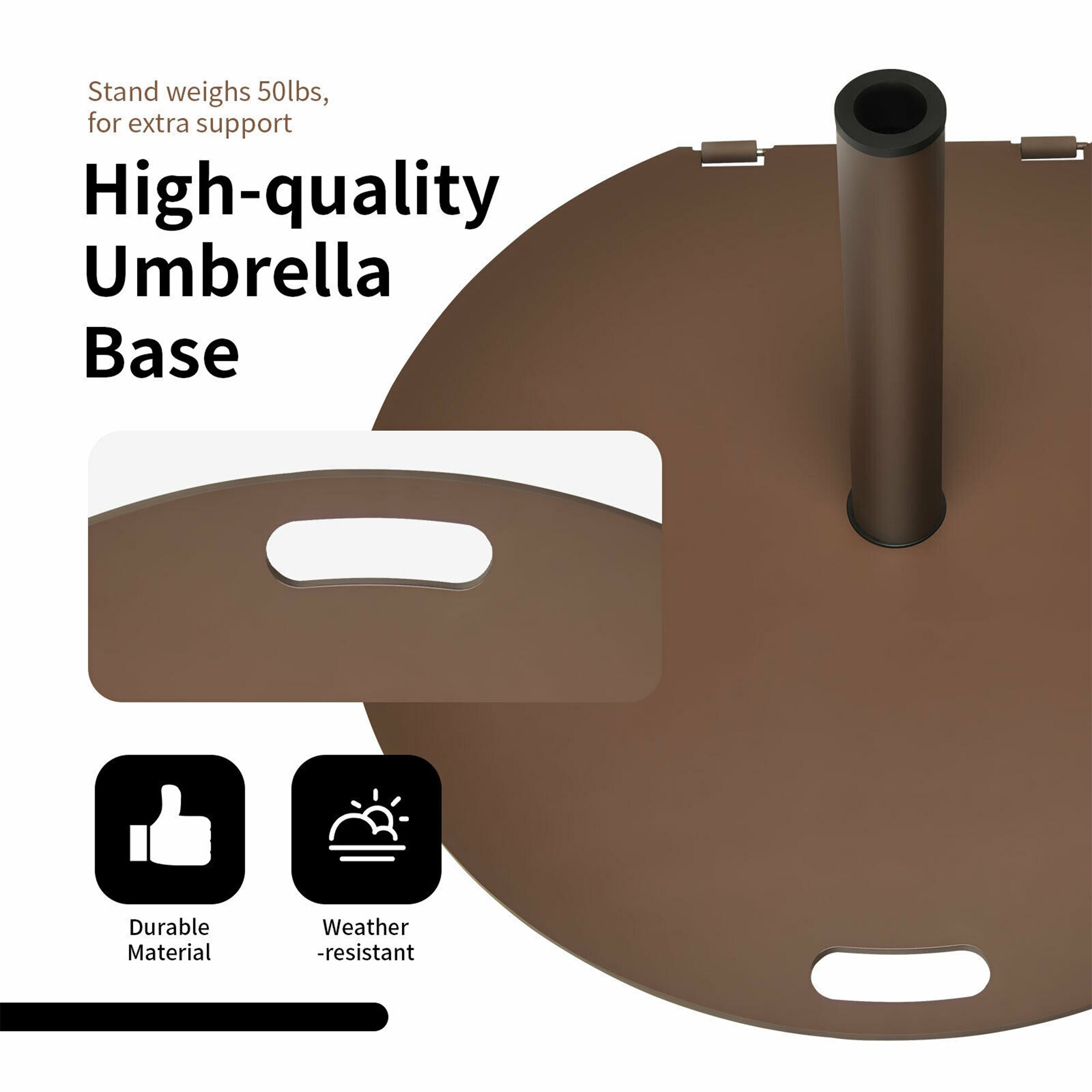 WELLFOR TDJ10825 Umbrella-Bases - View #7