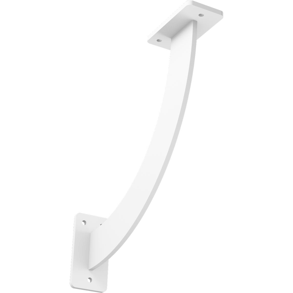 Ekena Millwork BKTM02X11X11BRPWH Bradford 11-in x 2-in x 11-in Primed Steel Countertop support bracket