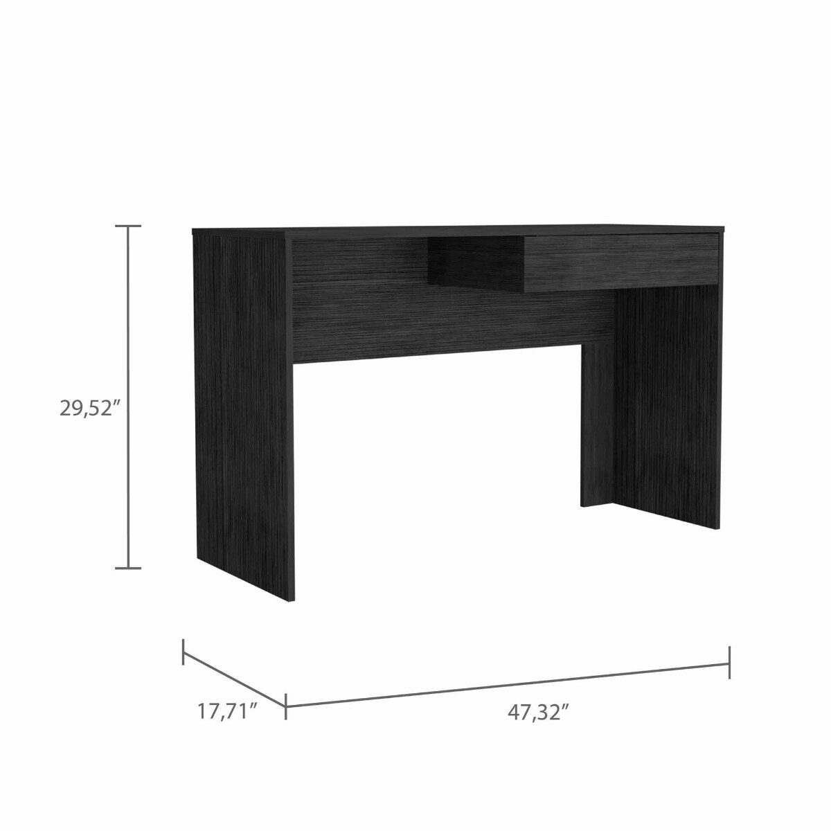 HomeRoots 4000403832 47.3-in Gray Modern/Contemporary Poplar Computer desk