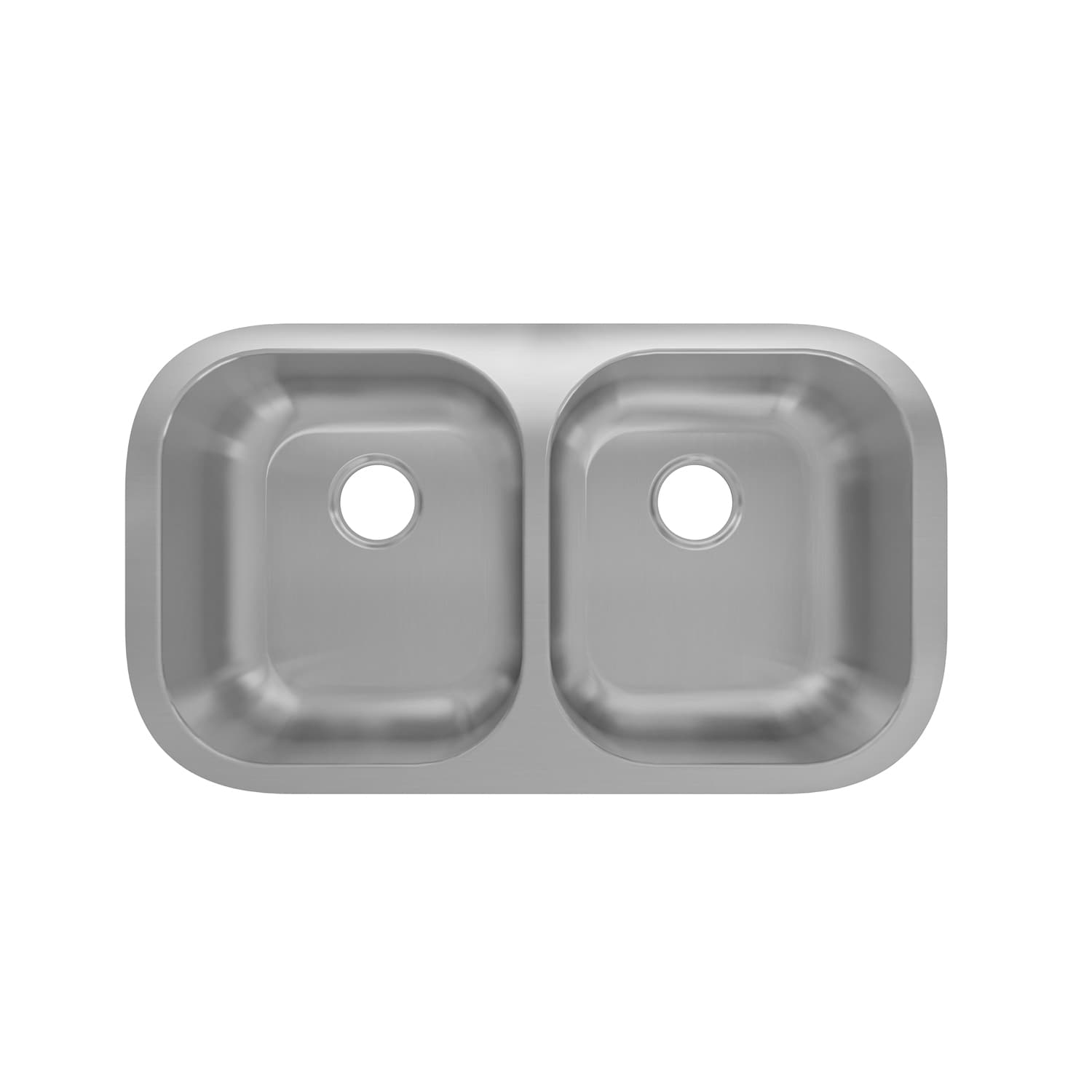 Sinber MU3218D-ADAR Undermount 32-Inches x 18-Inches Stainless steel Double equal bowl 1-Hole 18 -Gauge Kitchen Sink with Drainboard