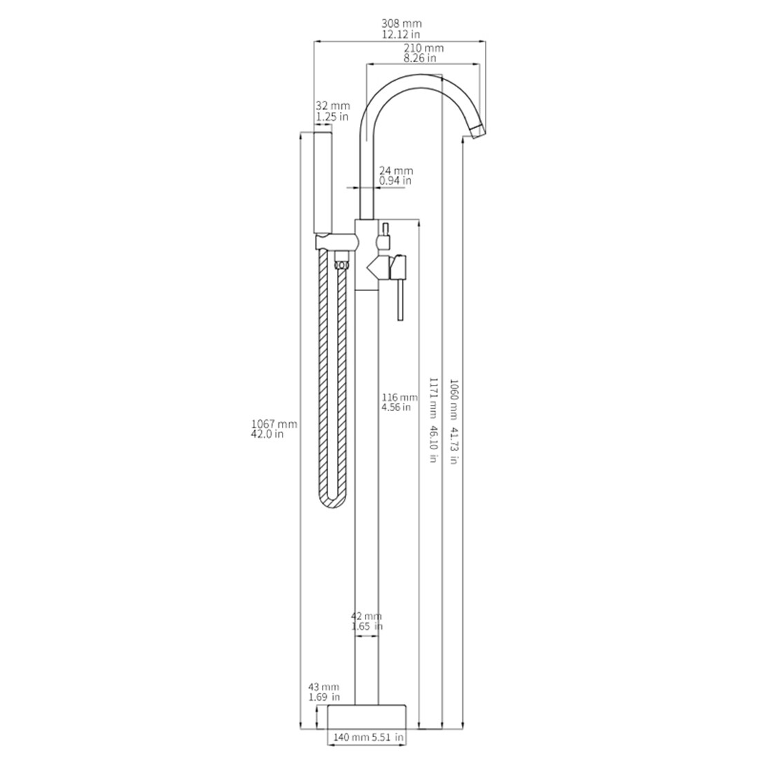 Fapully FA-B-3001N Roman-Tub-Faucets - View #6