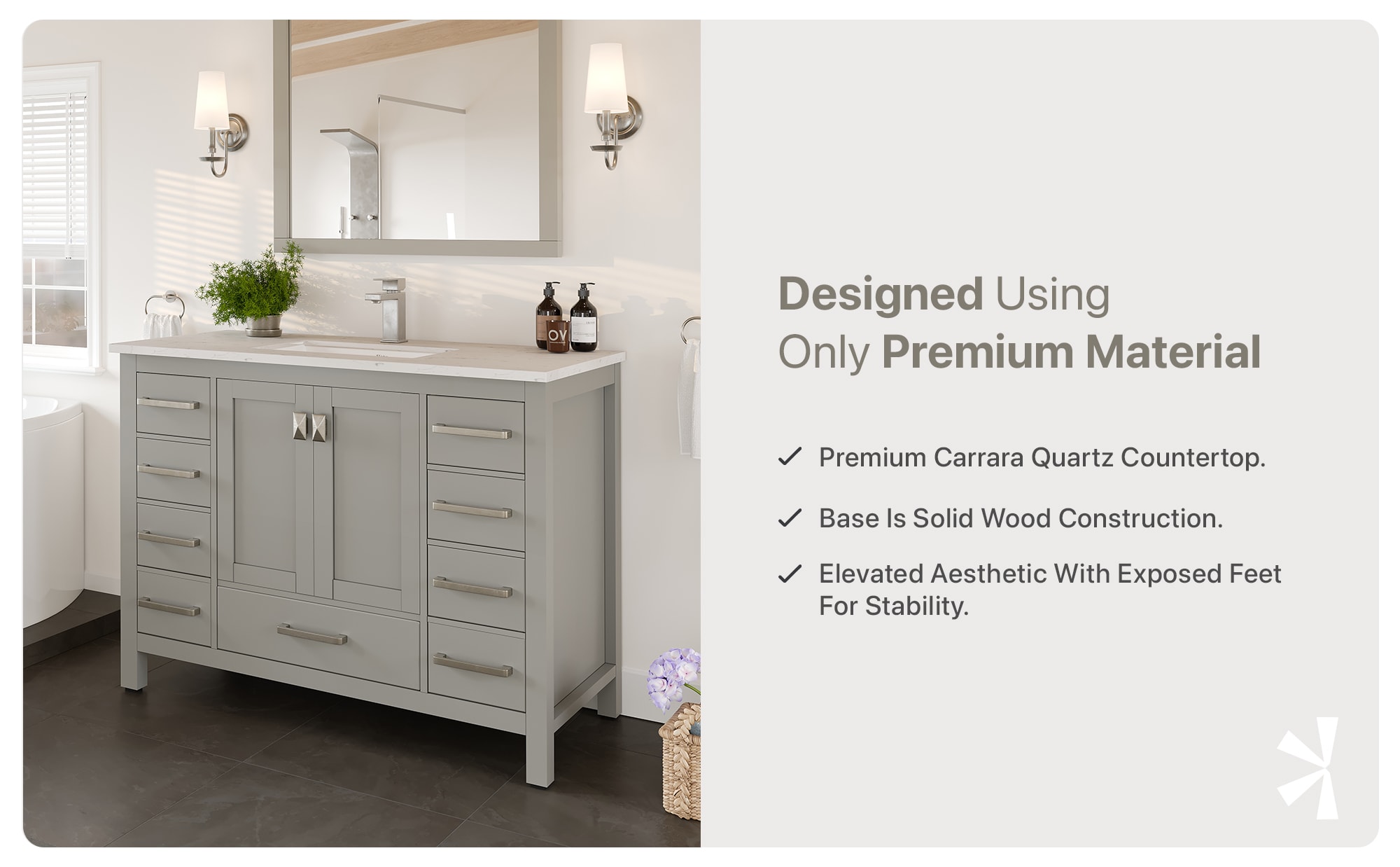 Eviva TVN414-42X18GR-Q Bath-Vanity-Combo - View #8