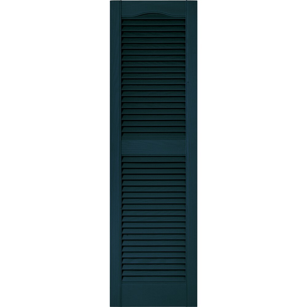 Vantage V1711452166 14.563-in W x 51.75-in H Indigo Blue Louvered Exterior Shutters ( 1 -Pack )