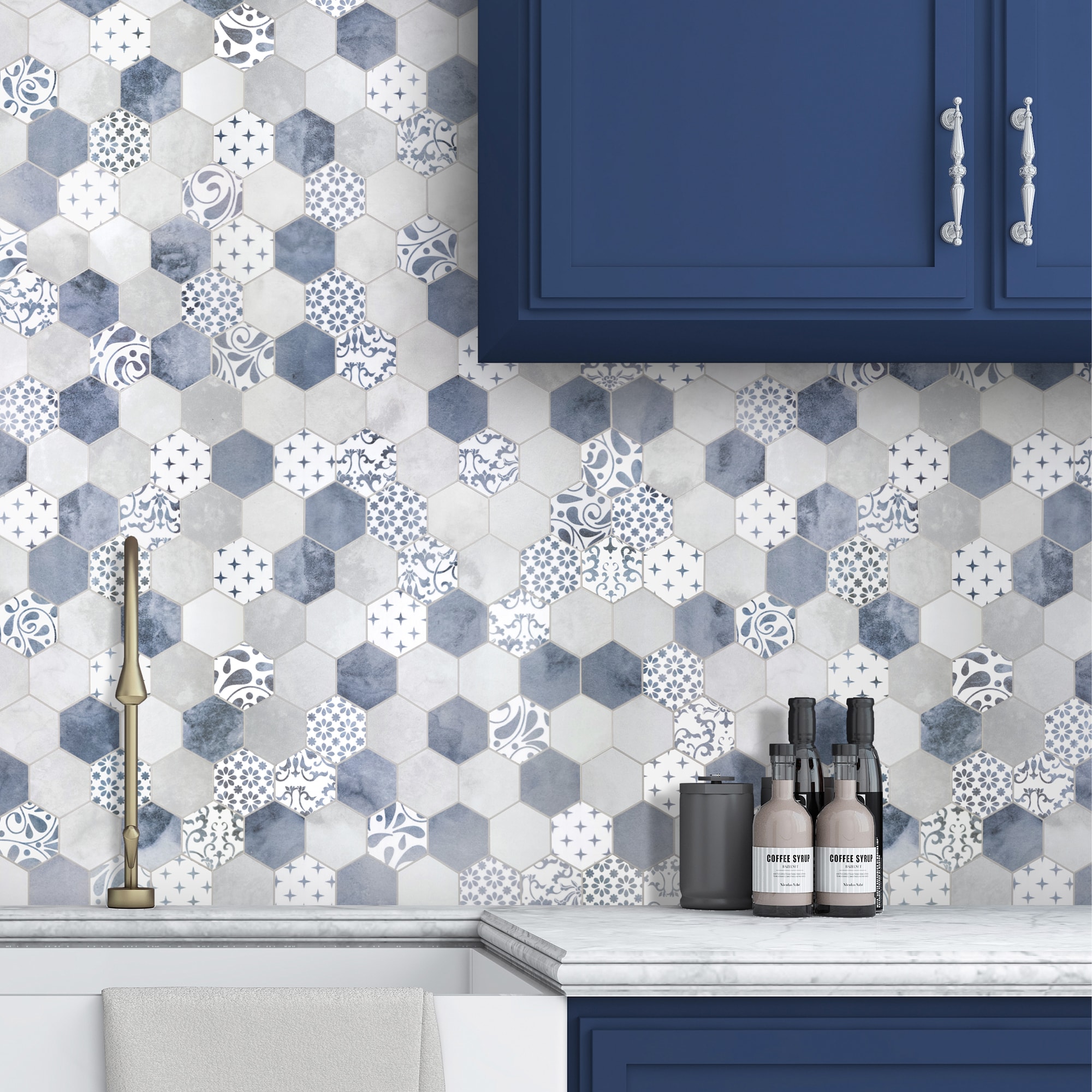 SUNWINGS HEX48-GREY-10 Ceramic-Tile - View #4