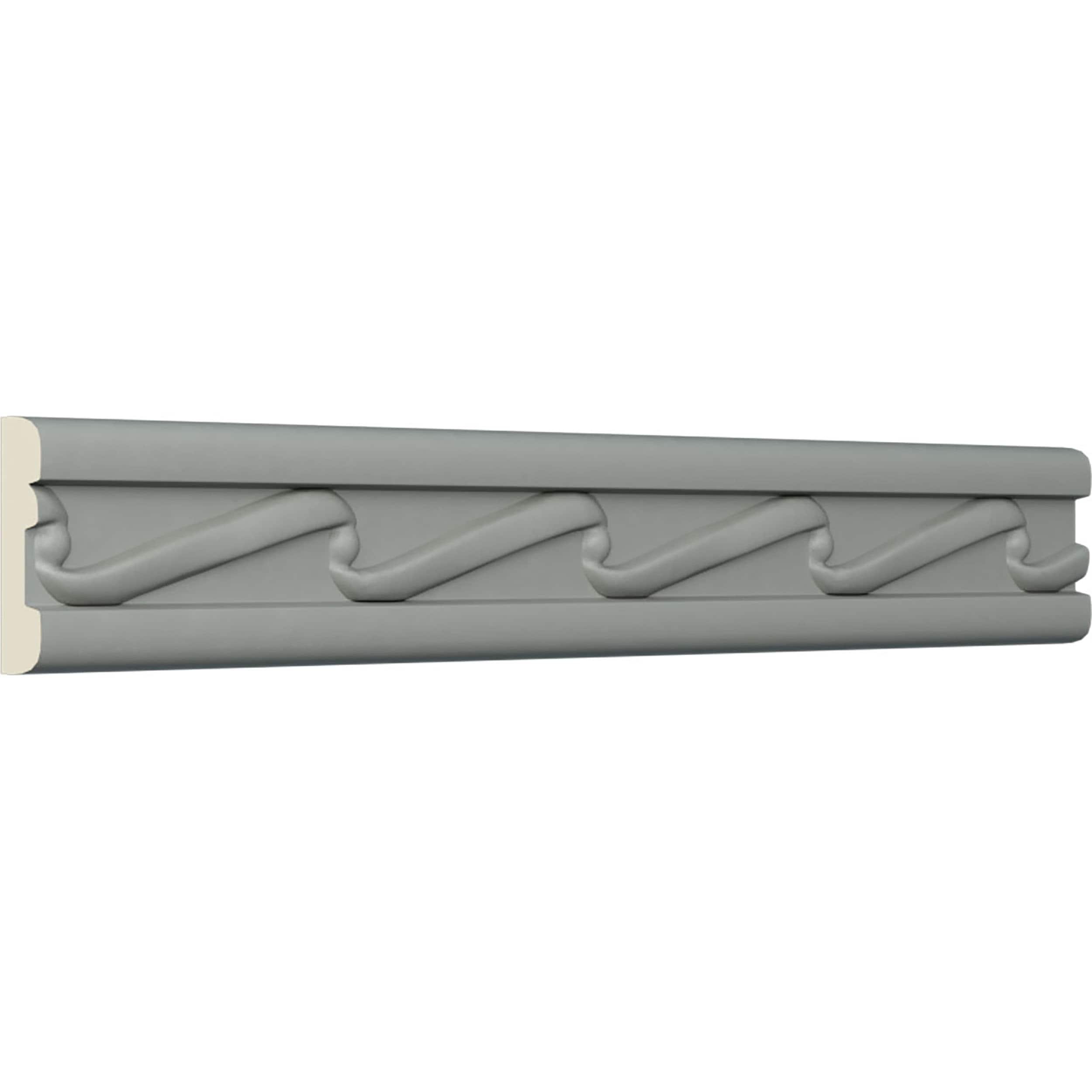 White Primed Polyurethane Ribbon Chair Rail Moulding Set