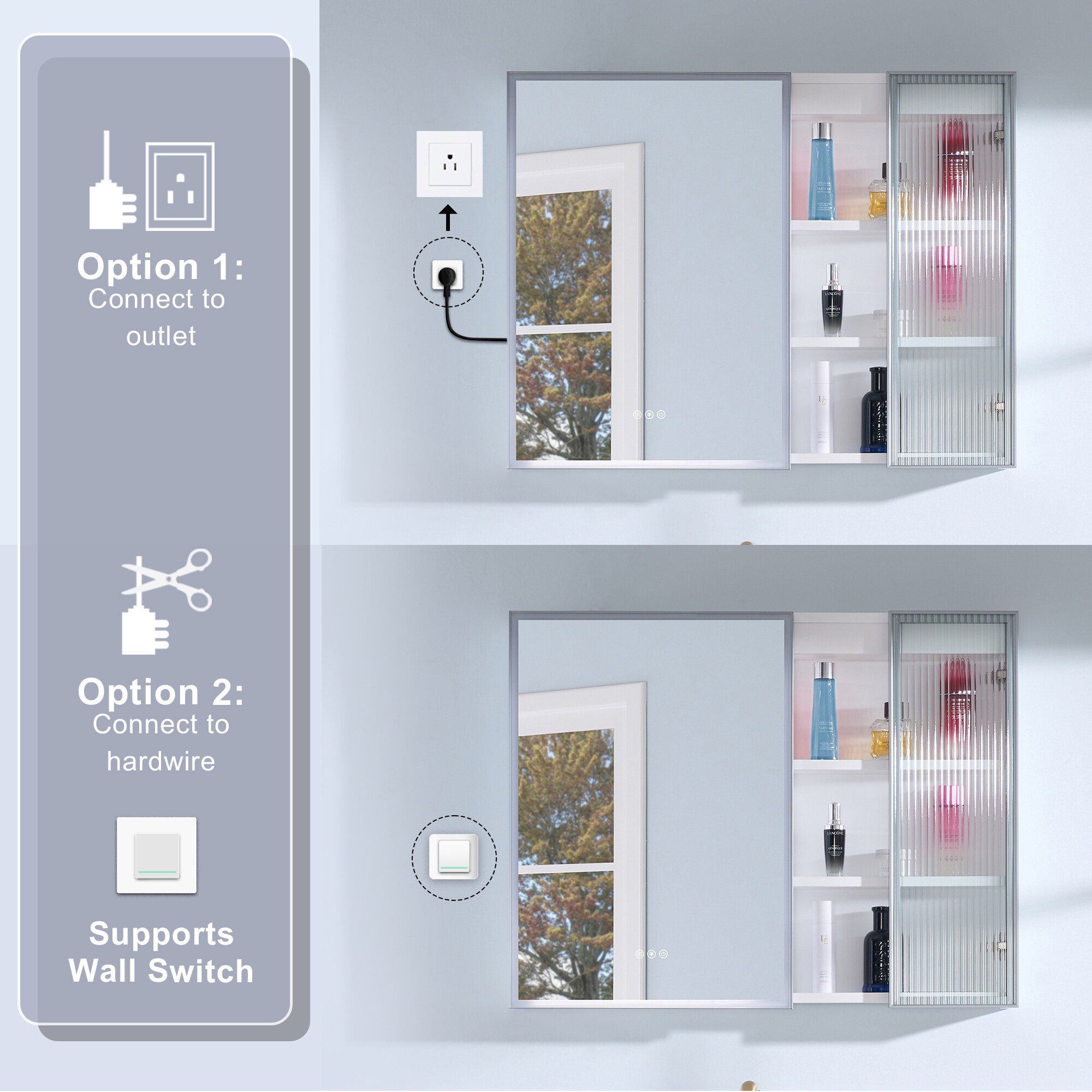 WELLFOR FL36MCL-WT Bathroom-Medicine-Cabinets - View #11