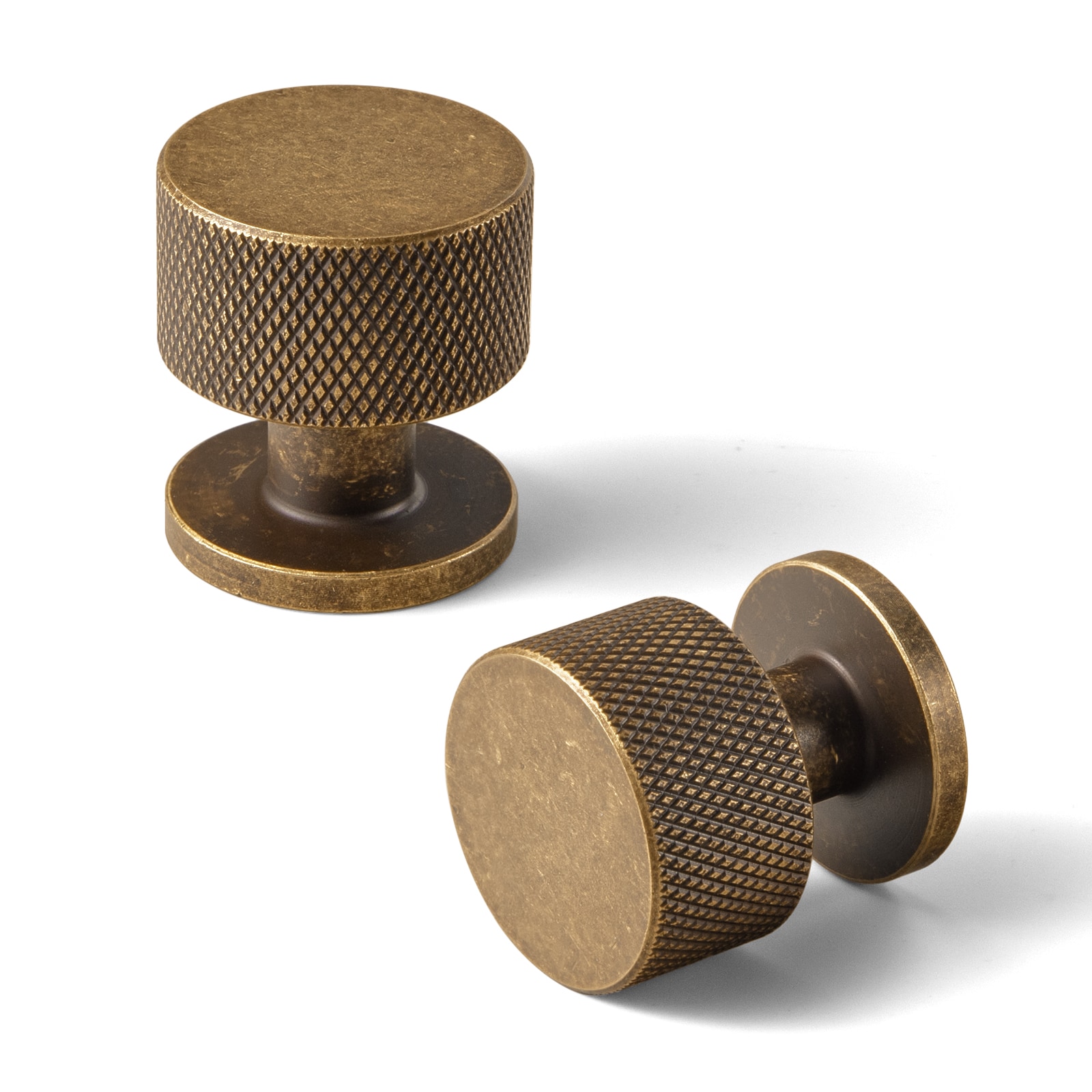 Miaokesen 2214GT-DK 1-in Antique Brass Mushroom Classic Cabinet Knob 6 -Pack