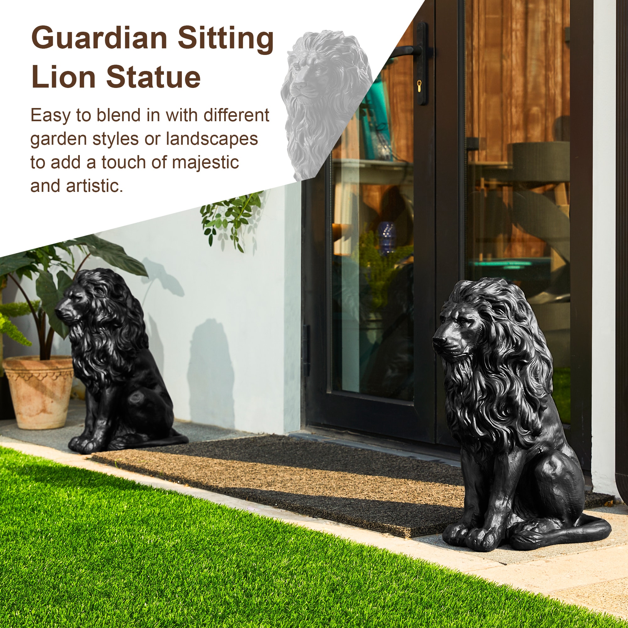Glitzhome 2025400041 Garden-Statue - View #9