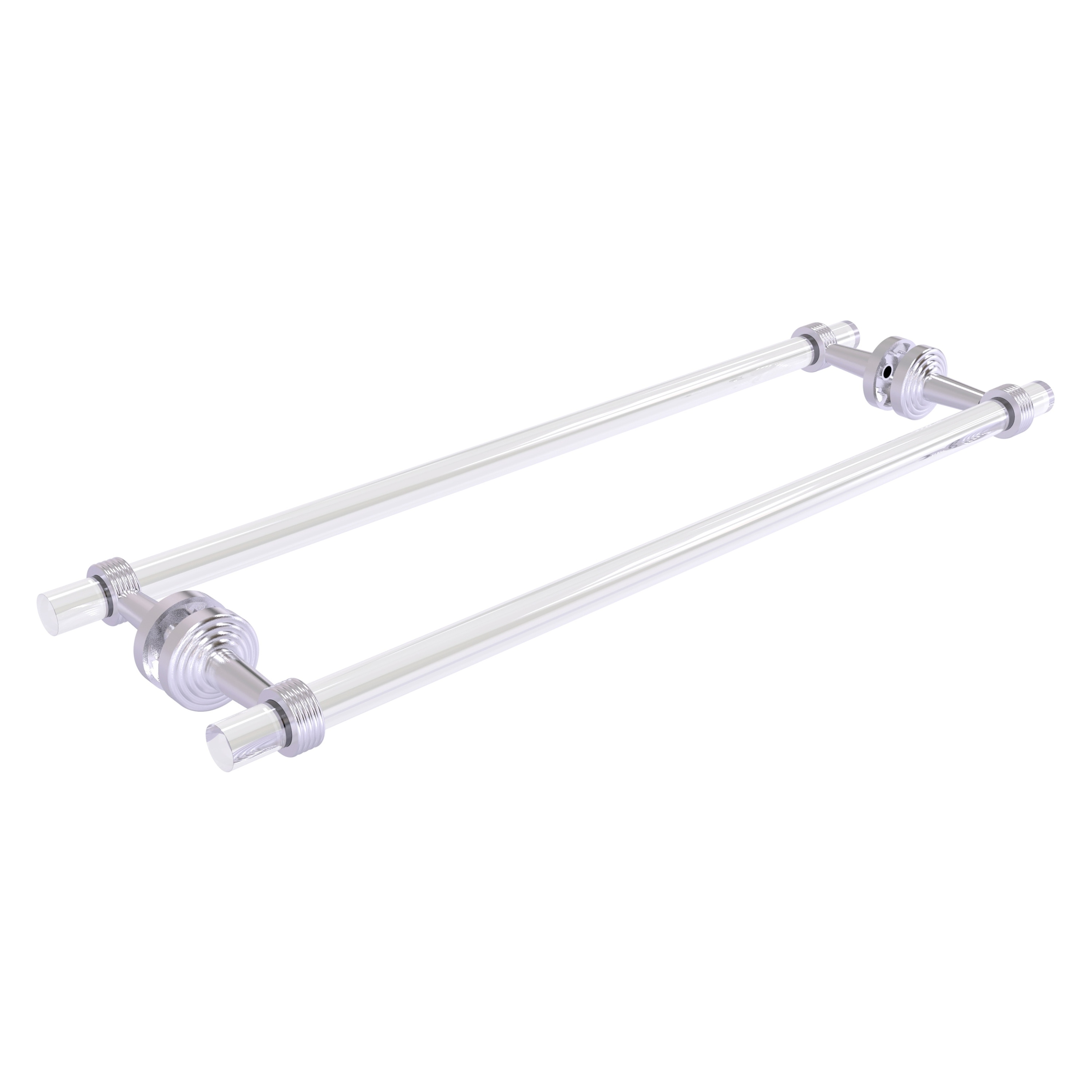Allied Brass PB-41G-BB-24-SCH Pacific Beach 24-in double Satin Chrome Wall mount Double Towel Bar