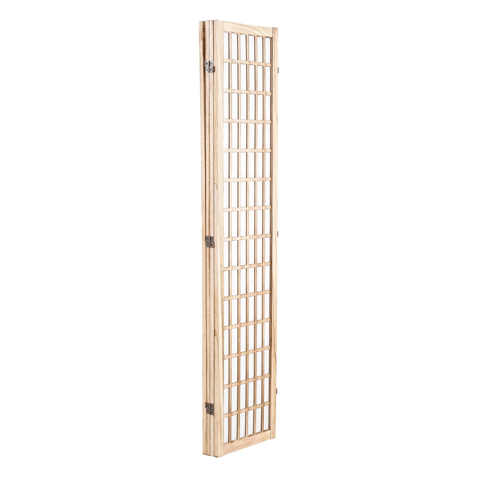 JUSHUA - Room Divider 4 Panel Japanese Room Divider Folding Privacy Screen Indoor Portable Partit...