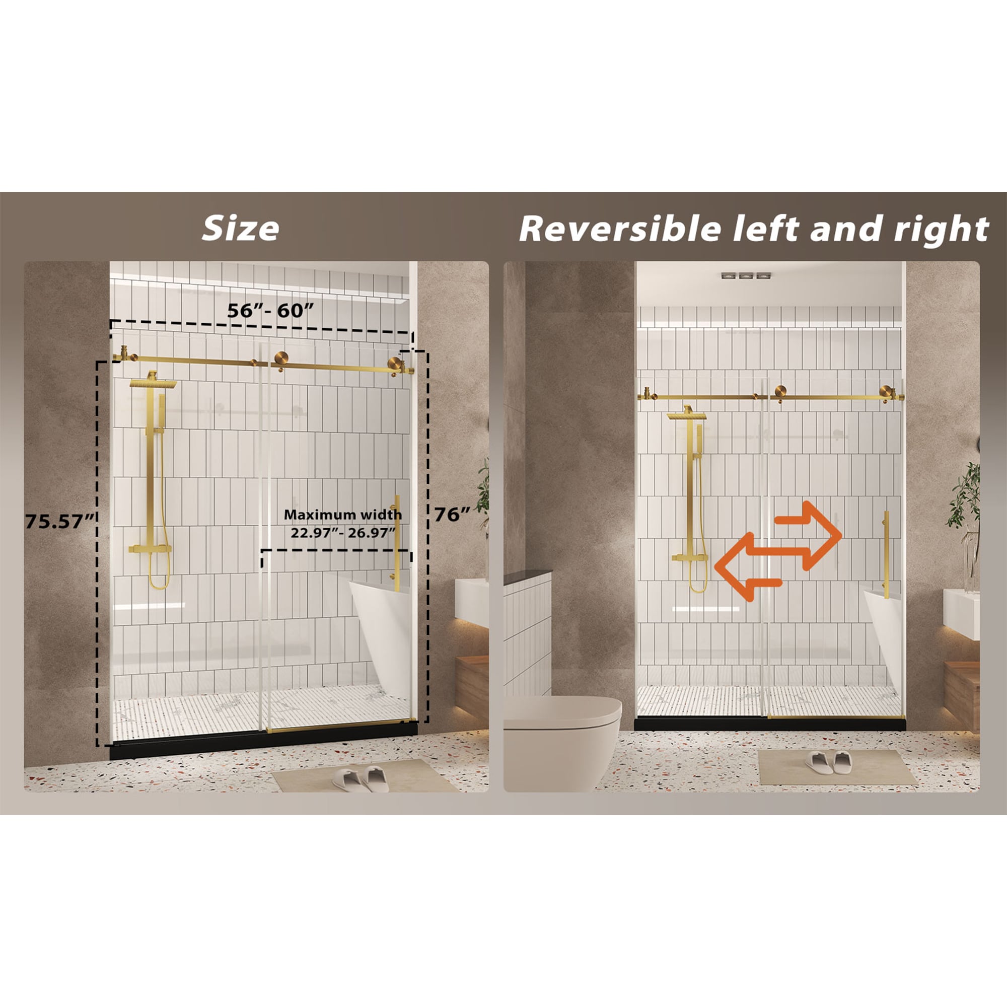 LIVIZA PF6076GD-75 Shower-Doors - View #11