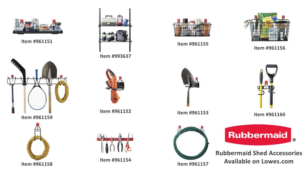 Rubbermaid Shed Accessory Compatibility Chart - Fill Online