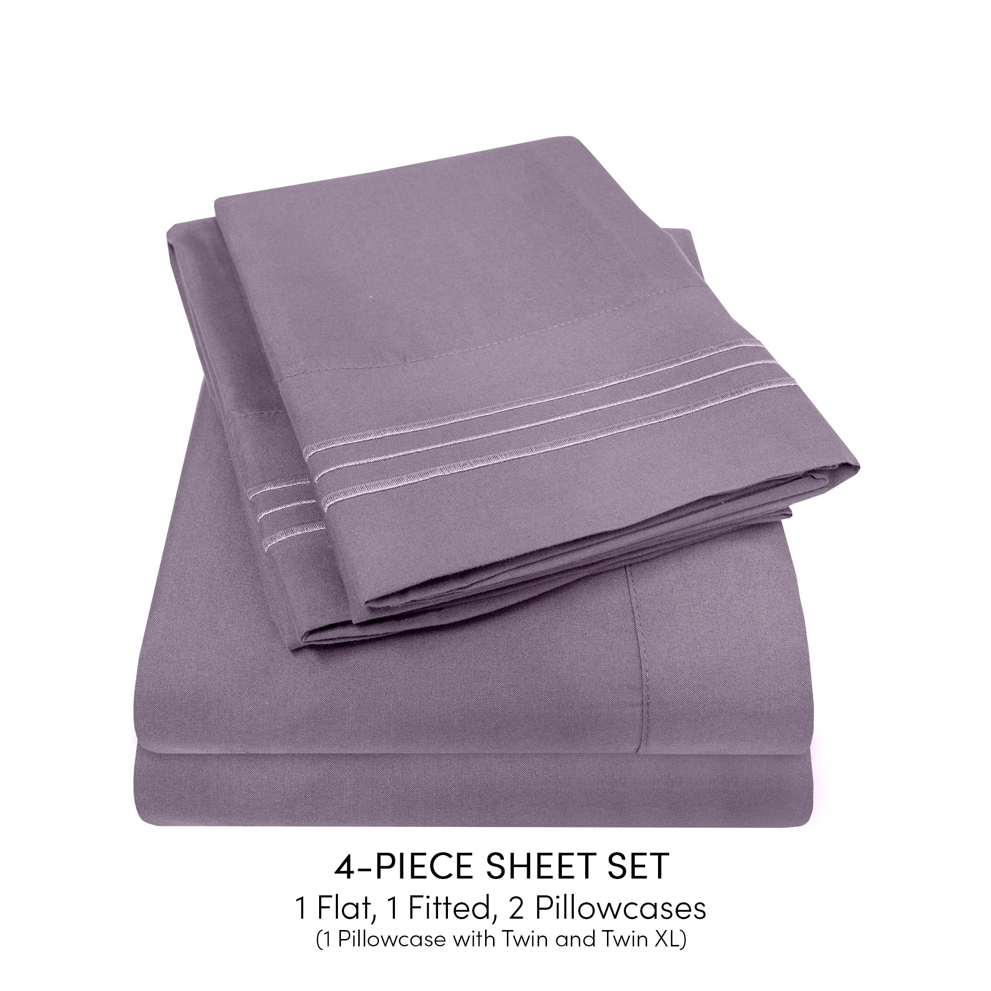 Sweet Home Collection LOW-4P-SH-CK-PLM Sheet-Sets - View #2