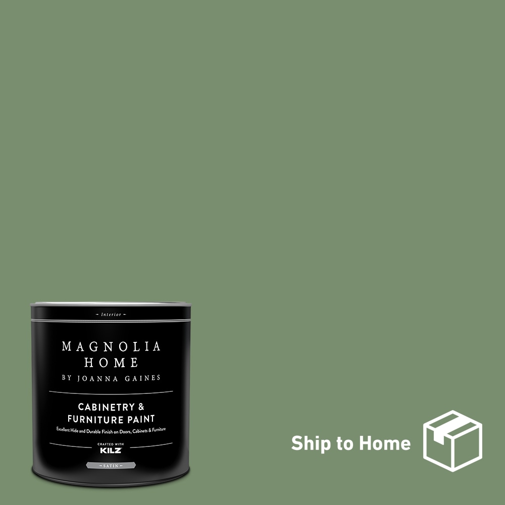 Magnolia Home Magnolia Home by Joanna Gaines Magnolia Green Water-based  Tintable Chalky Paint (1-quart) in the Craft Paint department at