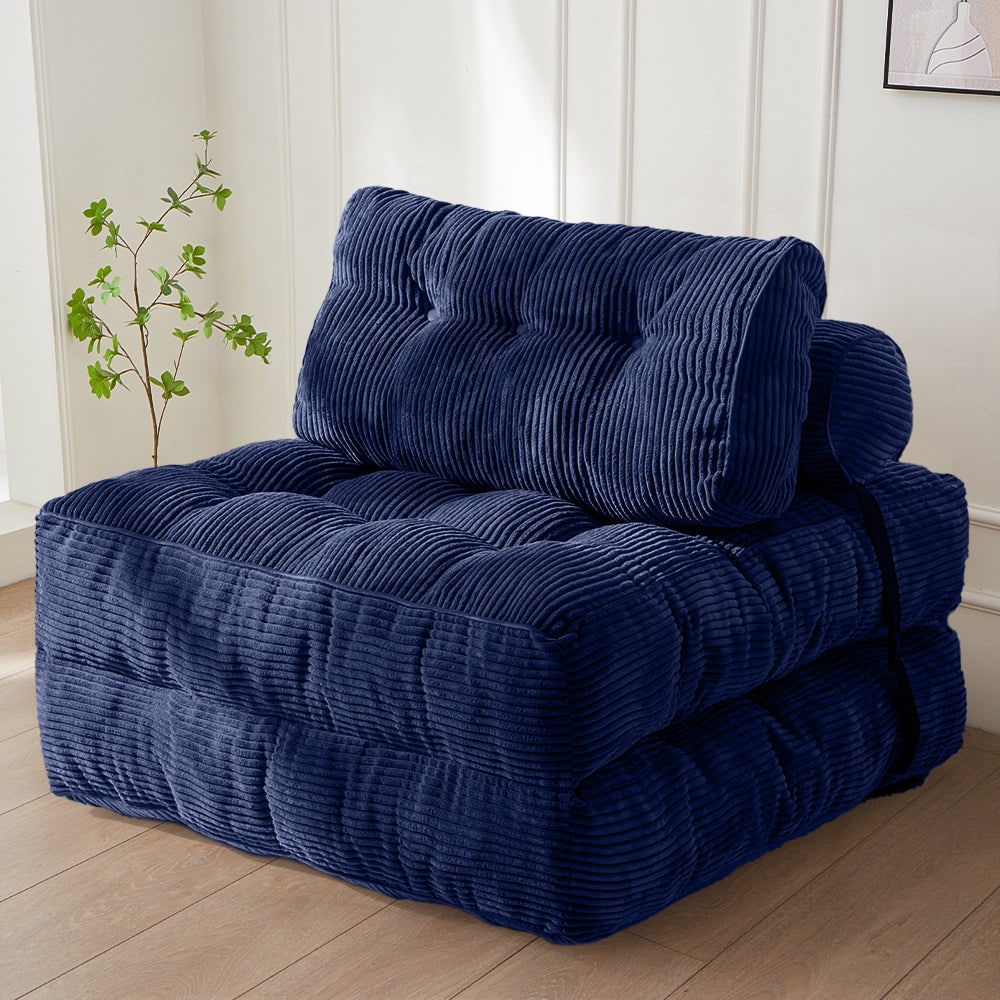 MAXYOYO Corduroy Folding Sofa Bed Convertible Sleeper Chair with