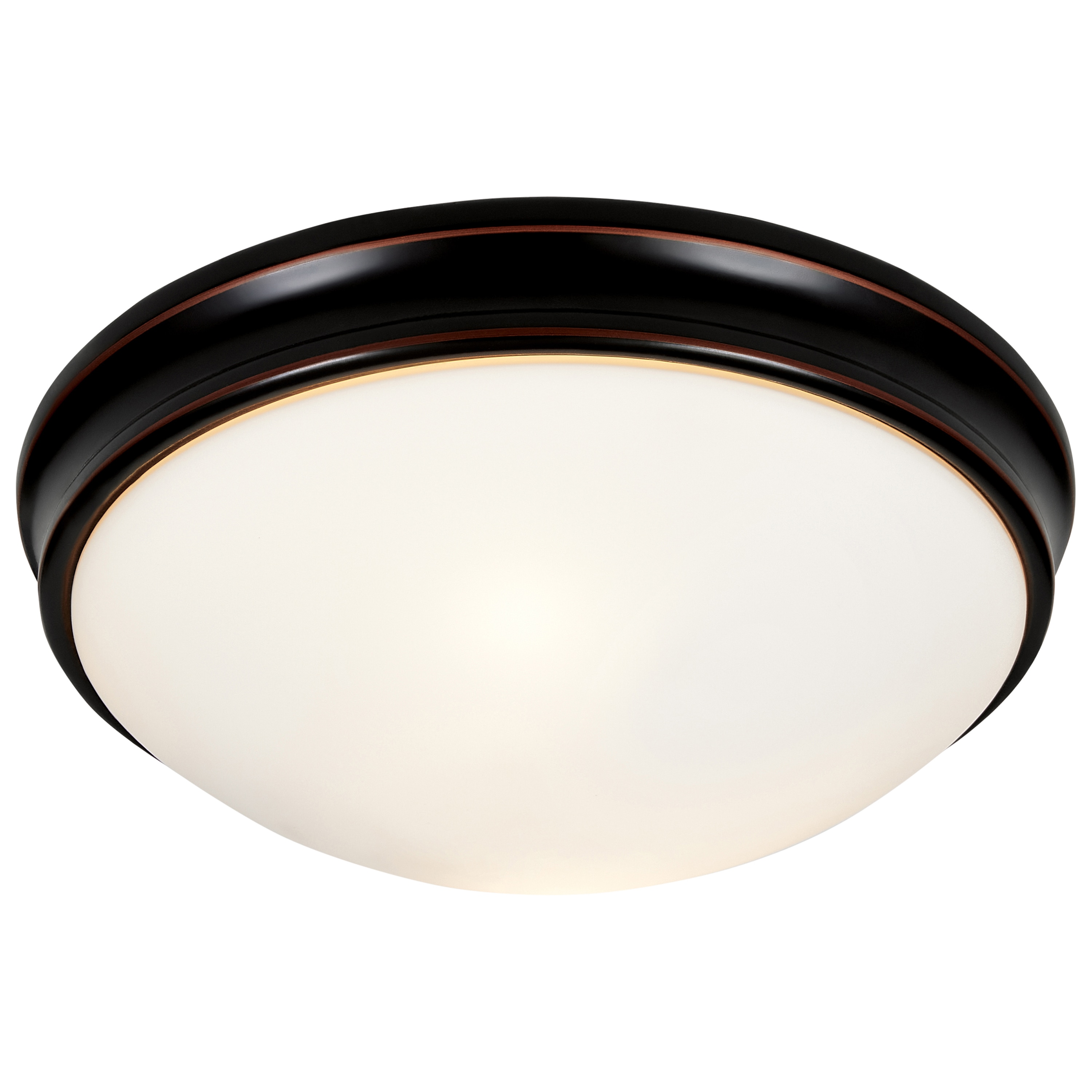 Atom Opal Glass & Bronze LED Energy Star Flush Mount Bowl