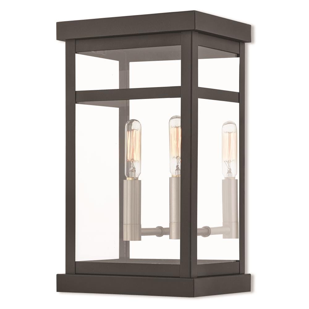 Livex Lighting 20702-04 Hopewell 2 -Light 12.75-in H Matte Black Hardwired Outdoor Wall Light
