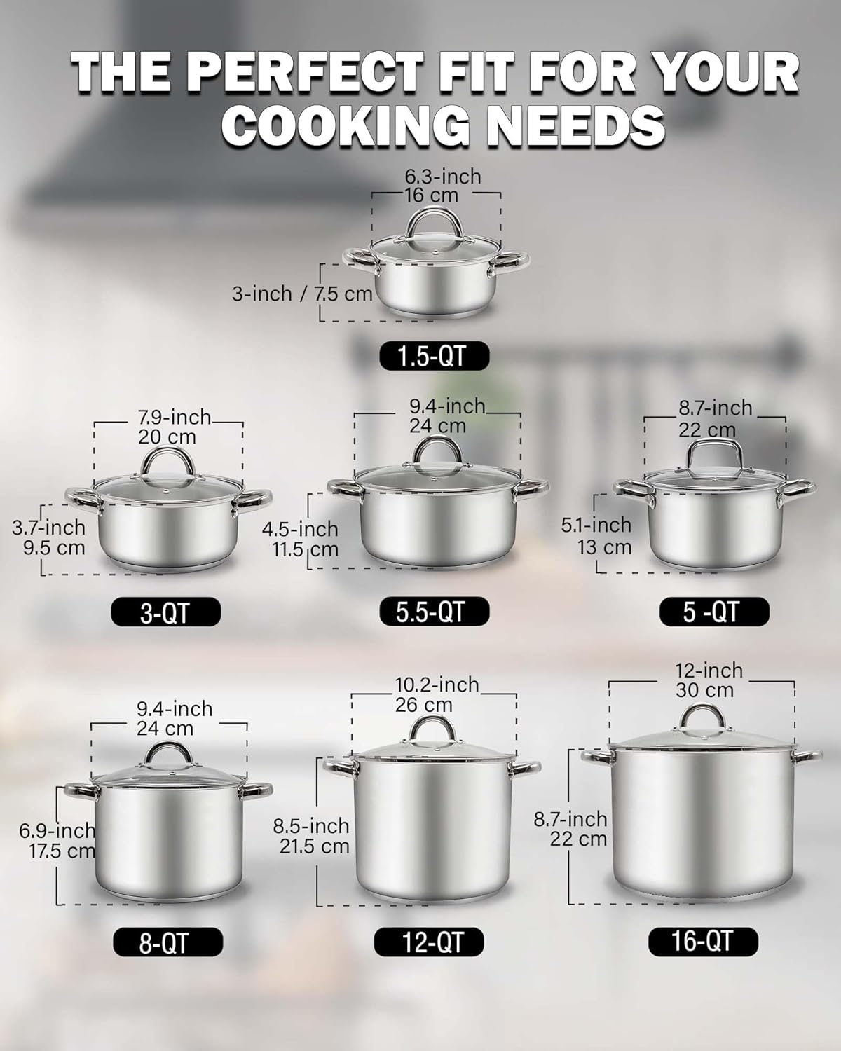 Cook N Home 02805 Stock-Pots - View #2