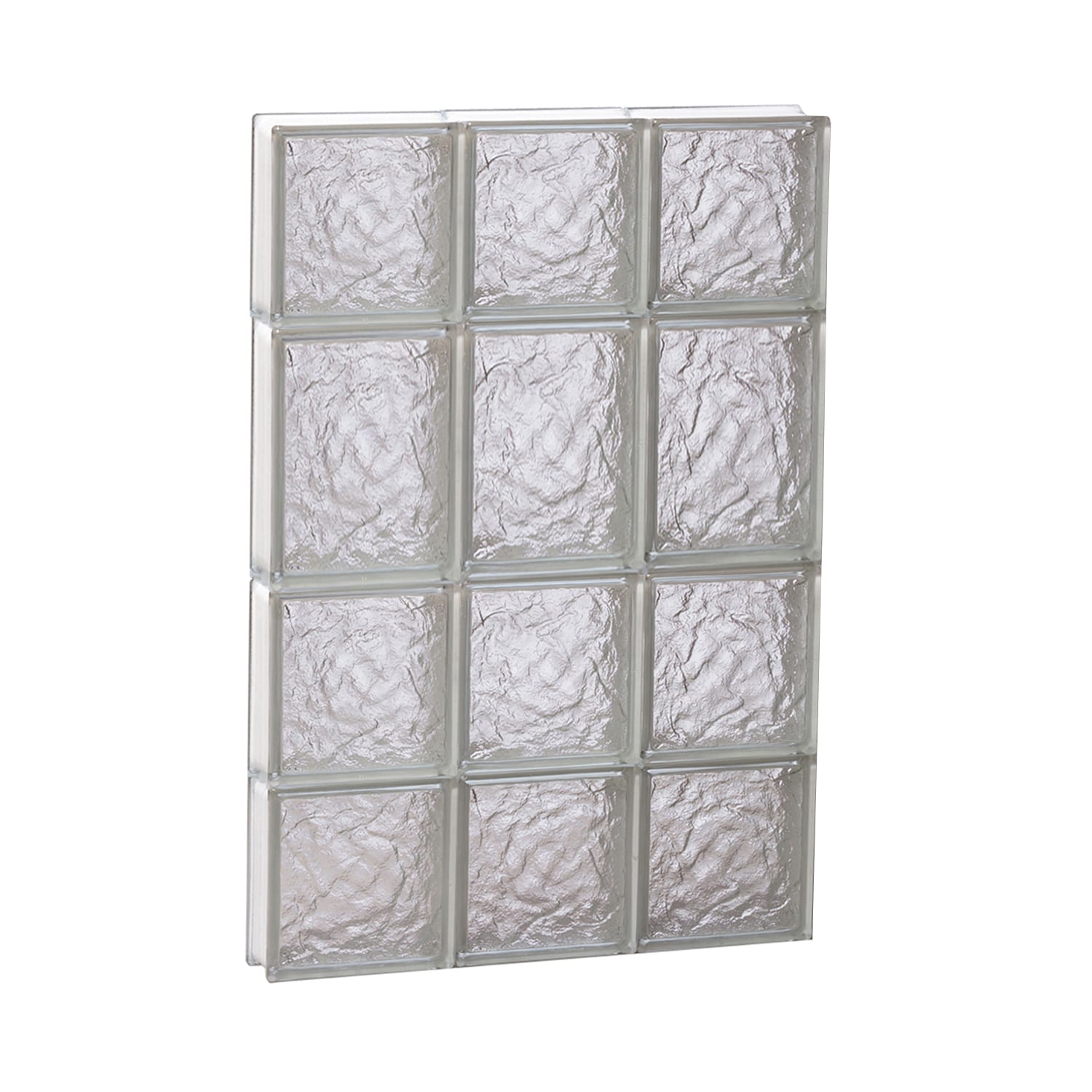 REDI2SET S1826IS Ice Glass 17-1/4-in x 25-in Frameless Replacement Glass Block Window