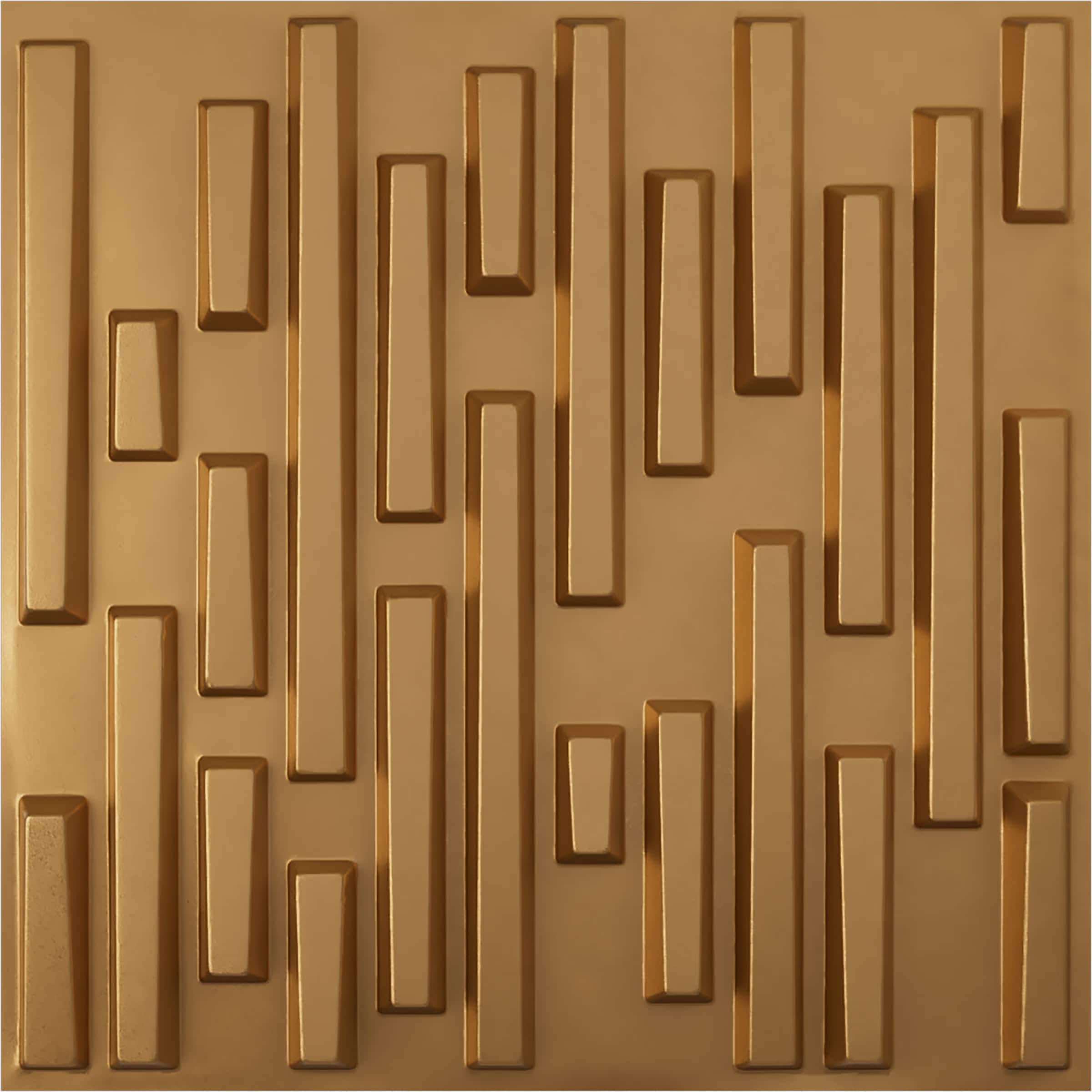 Ekena Millwork WP20X20SBBGL 19-5/8-in x 19-5/8-in Embossed Paintable/Stainable Gold PVC Wall Panel (