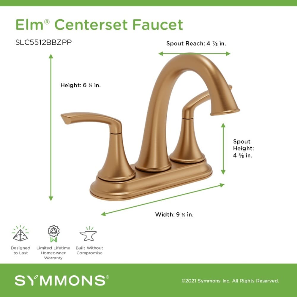 Symmons SLC5512BBZPP Lavatory-Faucets - View #3