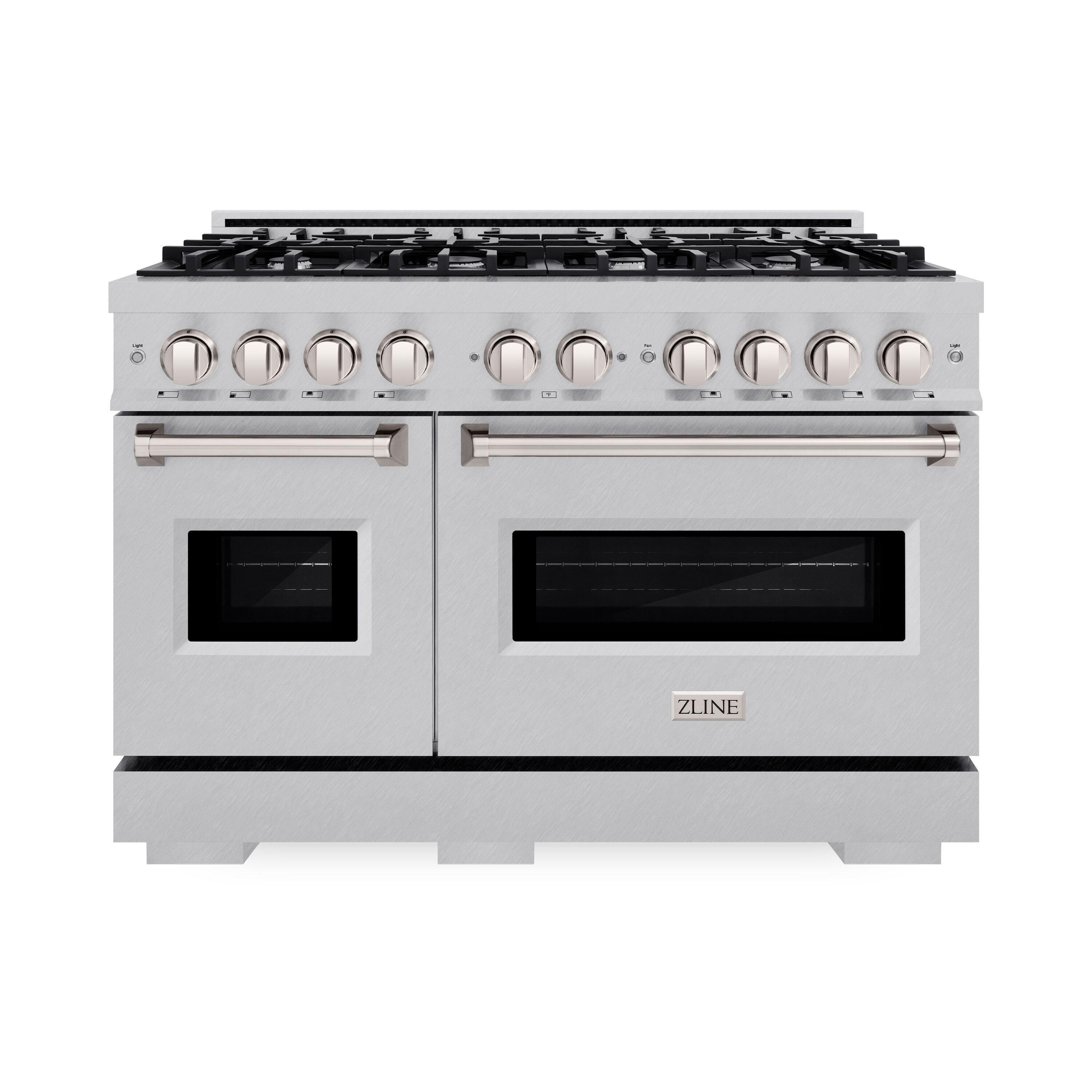 ZLINE KITCHEN & BATH CGRS-48 Classic 48-in 8 burners 4.2-cu ft / 2.5-cu ft Convection Oven Freestanding Liquid Propane Double Oven Gas Range ( Satin Stainless Steel )