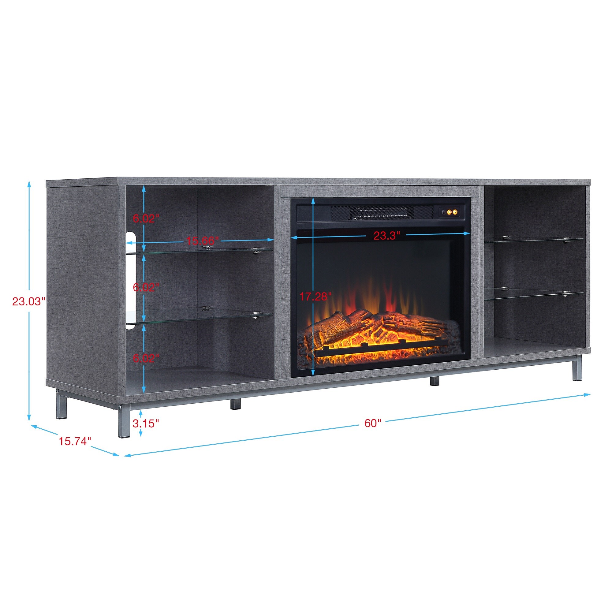 Manhattan Comfort FP4-GY Electric-Fireplaces - View #3