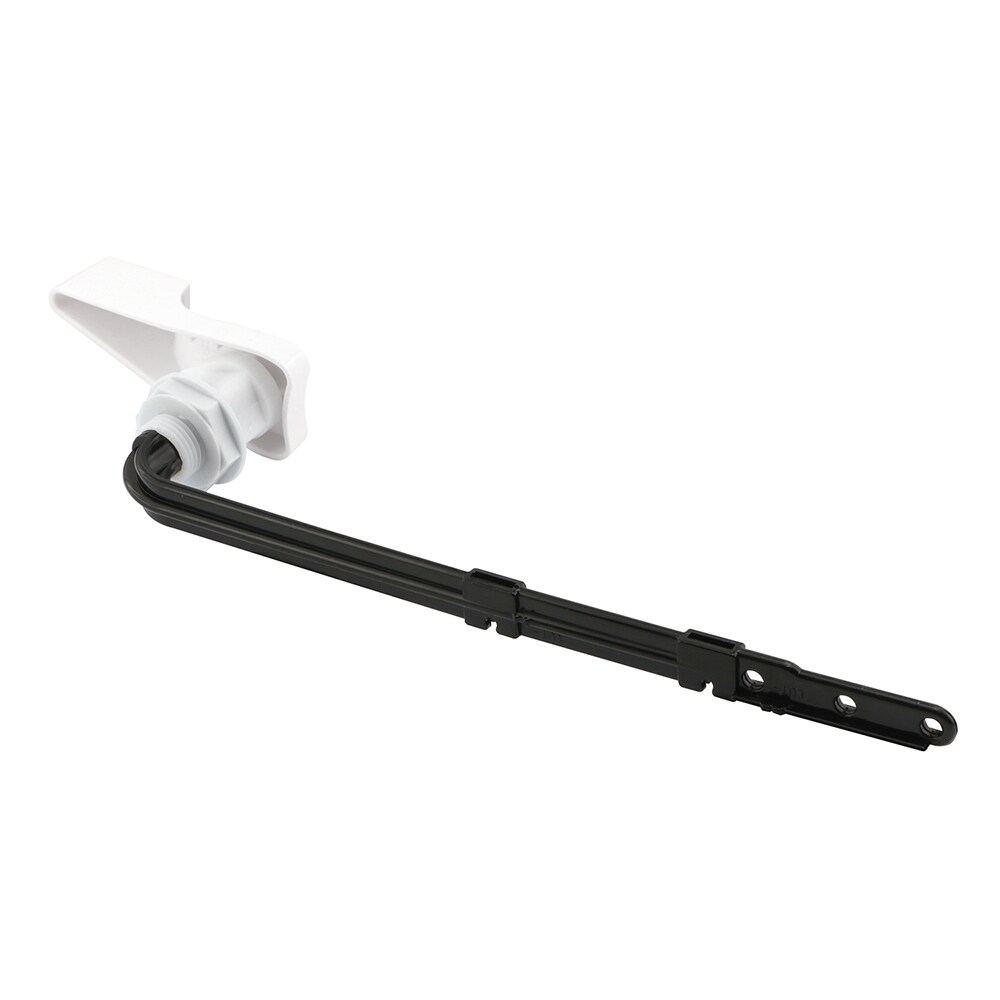 Universal Fit White Plastic Toilet Tank Lever with Zinc Plated Rod