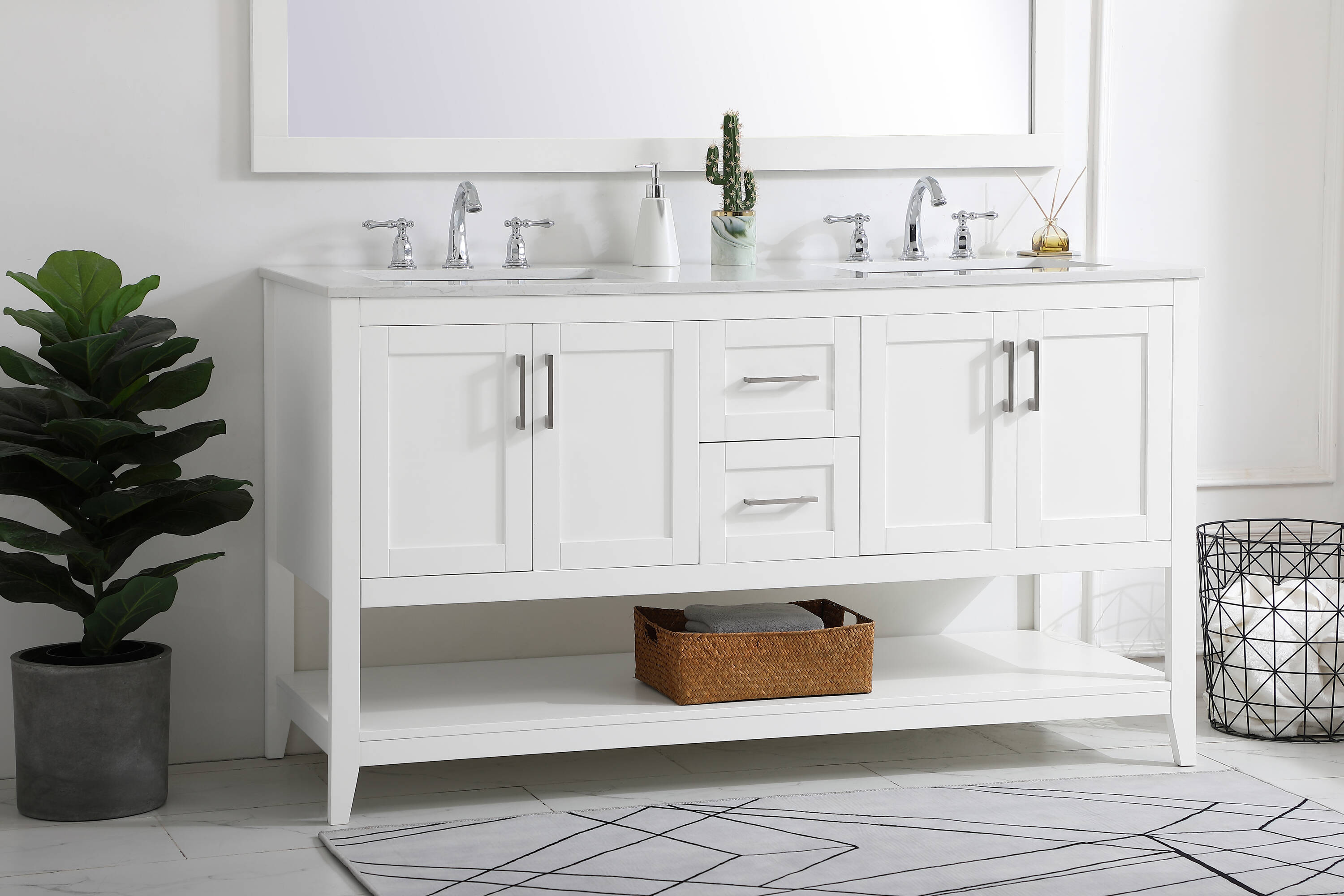 Elegant Decor FI48060DWH Bath-Vanity-Combo - View #9
