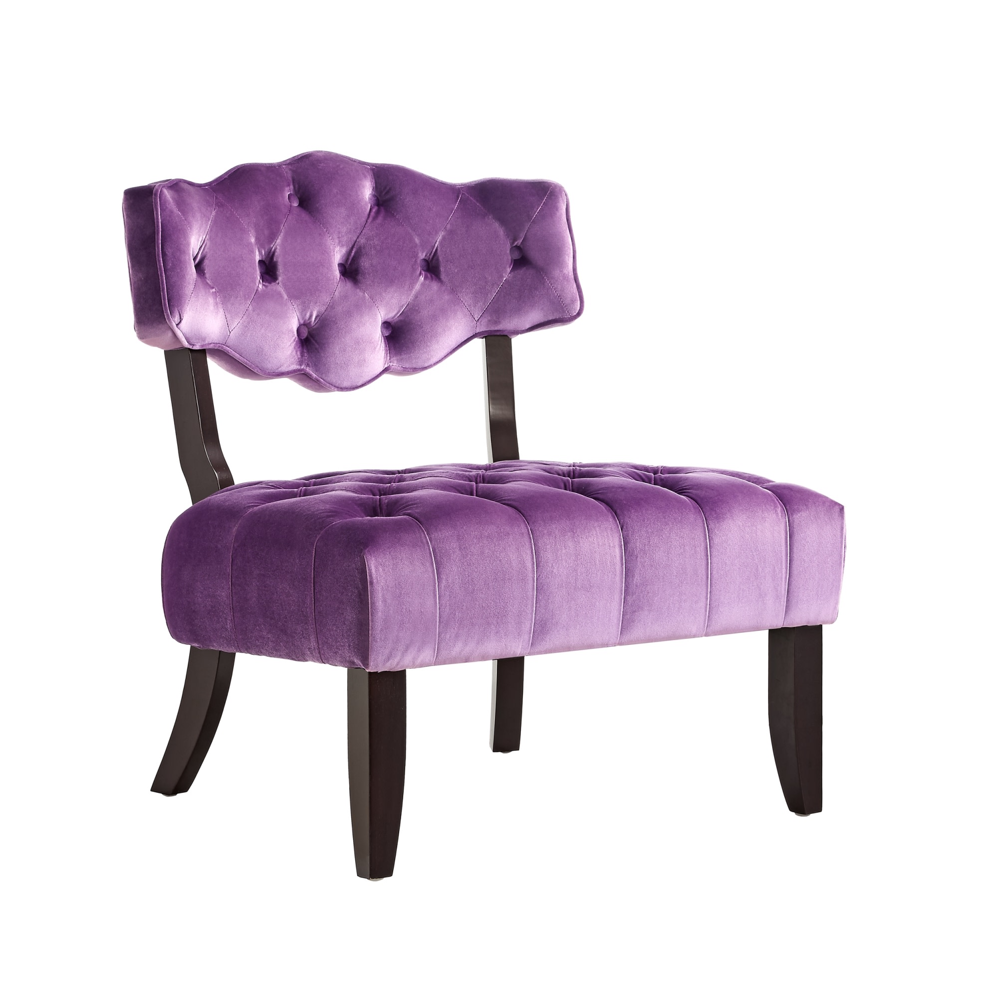 Inspired Home April Modern Purple Velvet Accent Chair At Lowes Com   14846816 