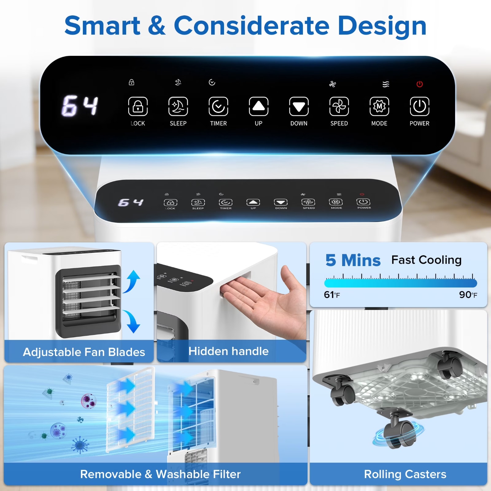 COWSAR DE0A4216F-9K Portable-Air-Conditioners - View #3