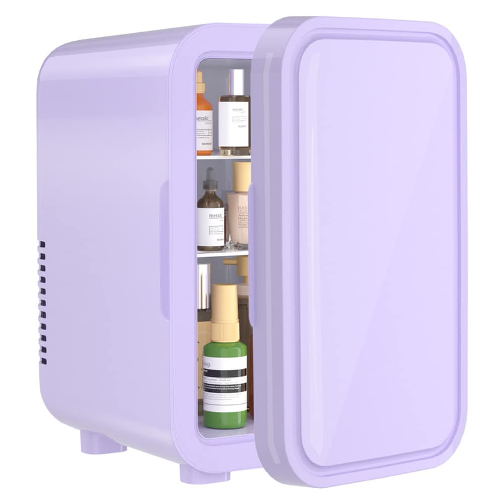 YASHE MFA-6L-H-PURPLE Mini Fridge 6 Liter 8 Can 110V AC DC Portable Thermoelectric Cooler Refrigerators for Bedroom Skincare Beverage Office Dorm Room and Car Purple