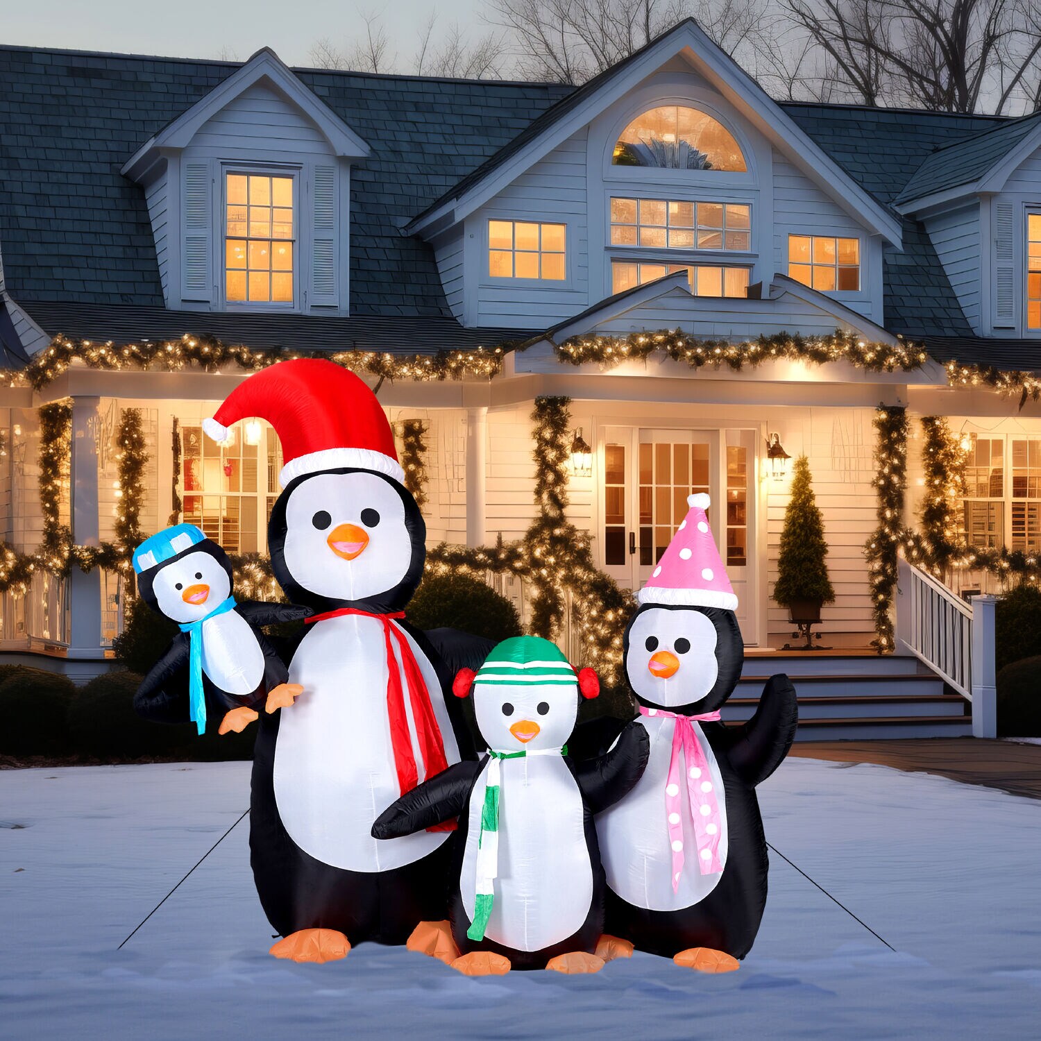 7.2FT Christmas Inflatables Outdoor Decorations hotsell Inflatable Penguins on Christmas