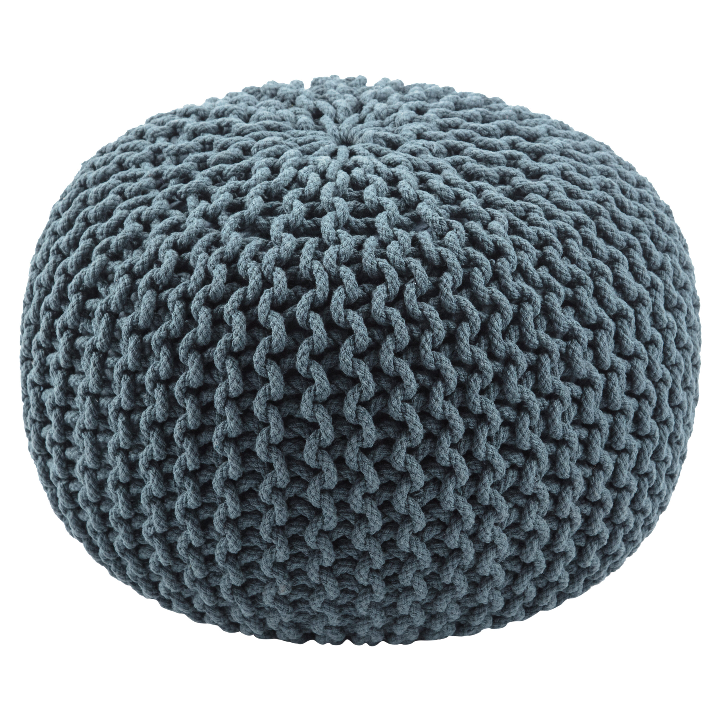 Jaipur Living BRF100178 Modern Navy Round Ottoman