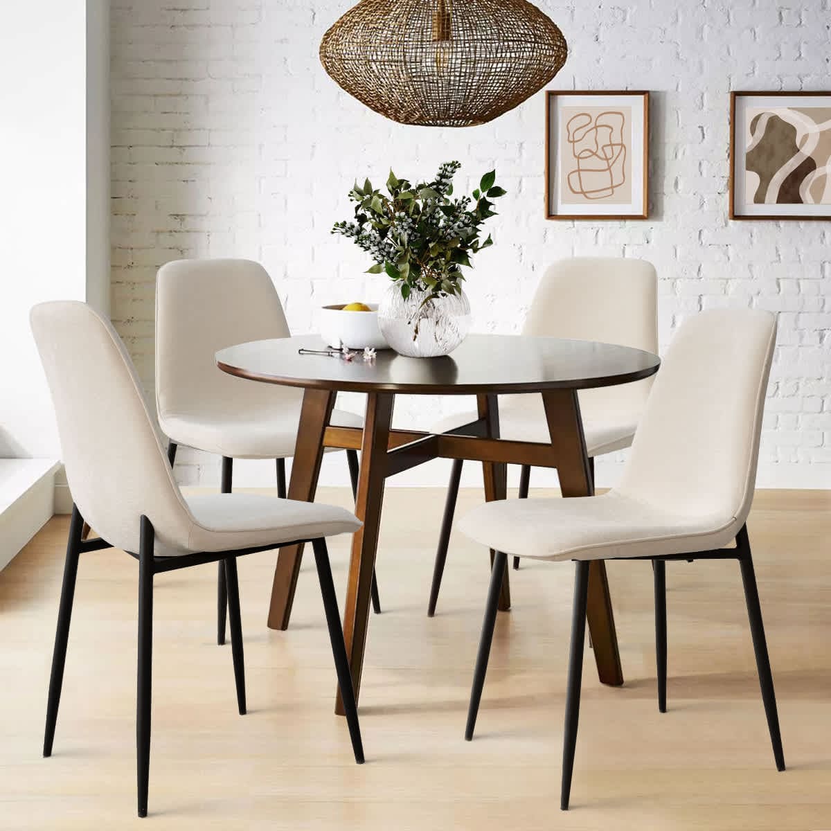 Maison Boucle OSLO-CHAIR-BK-BEIGE Dining-Chairs - View #2